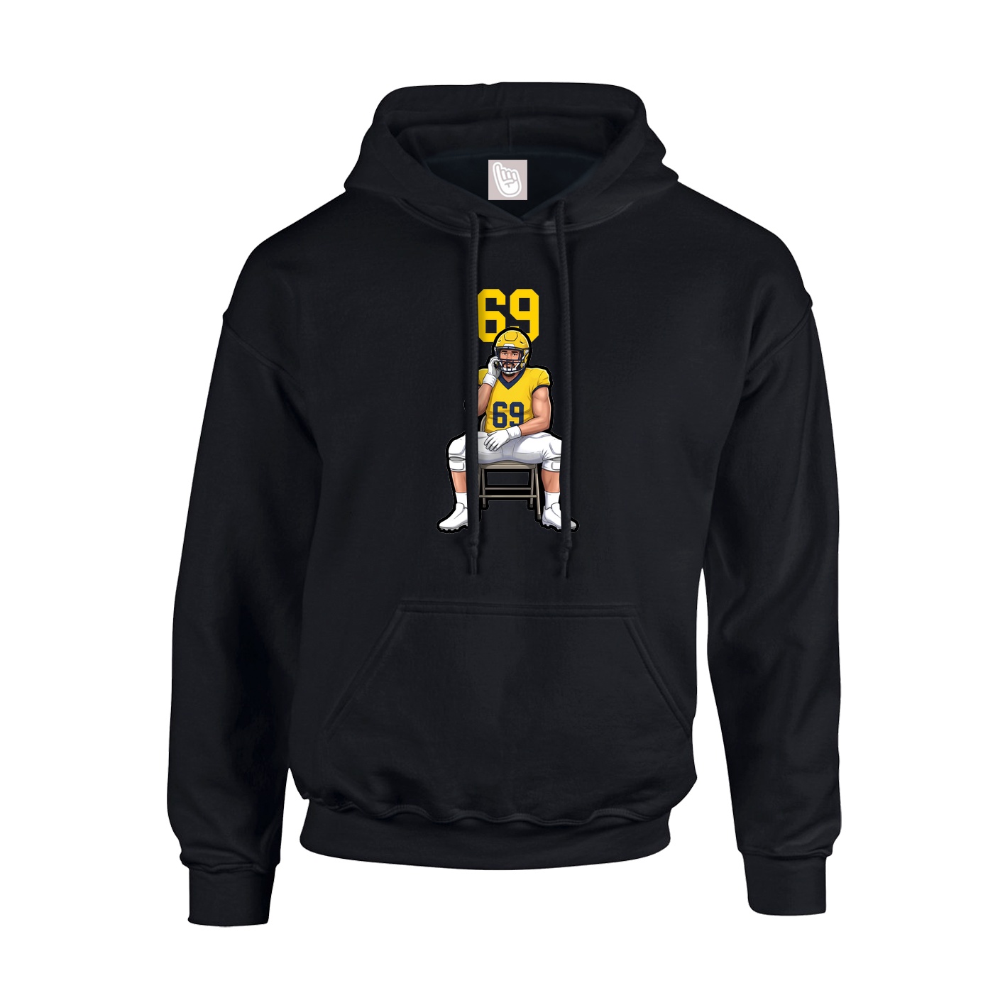 Hoodie — Number Top in Black