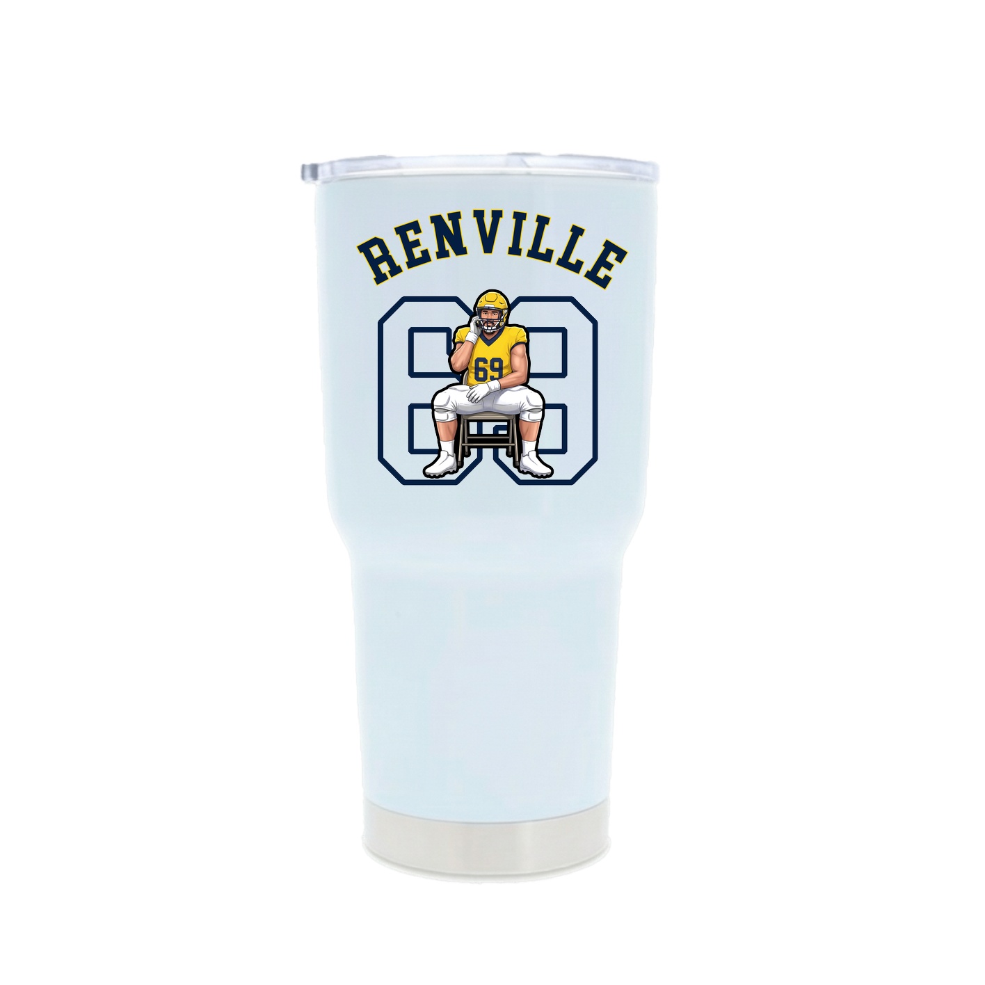 30oz Stainless Steel Tumbler — Shirsey Arch in White