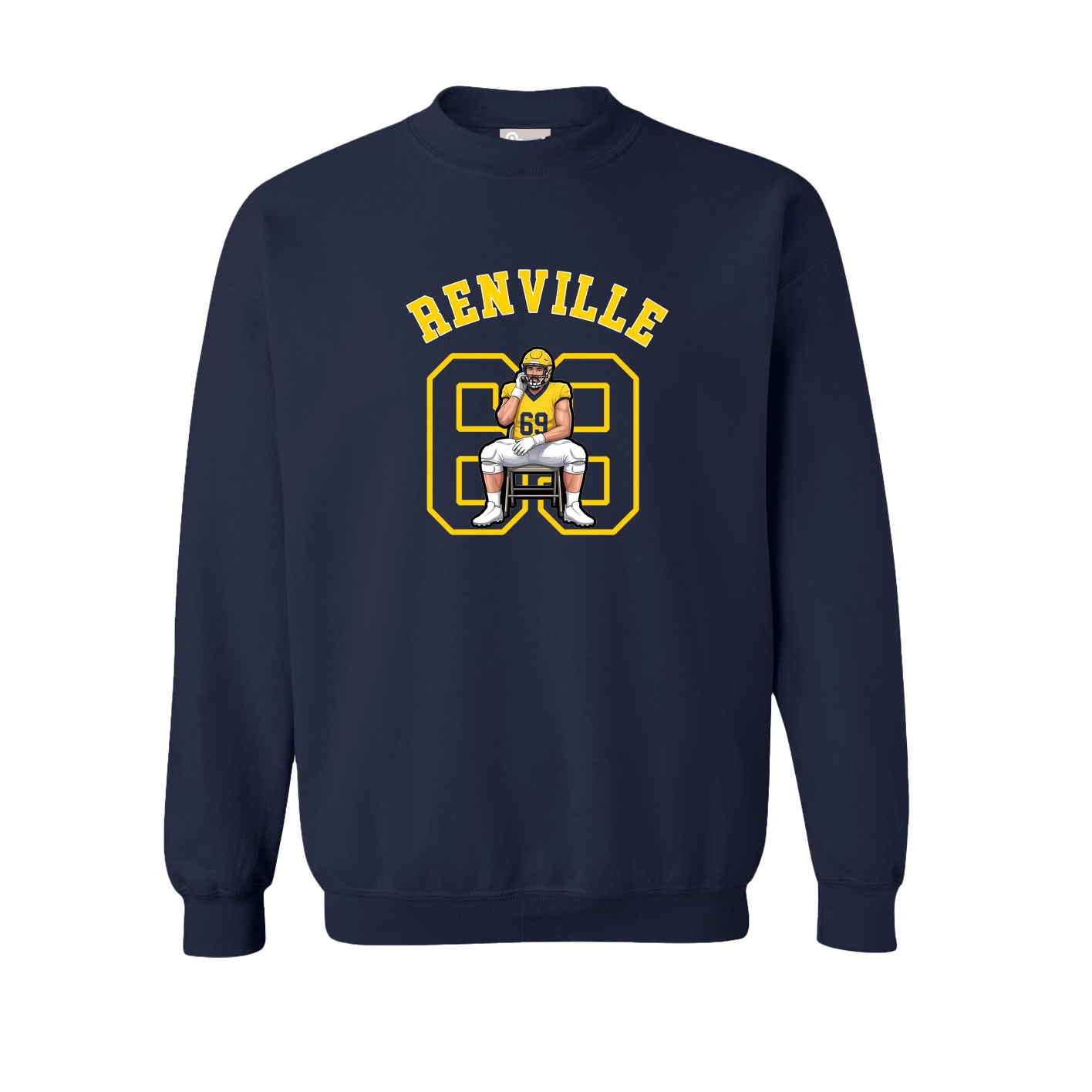 Fleece Crew — Shirsey Arch in Navy