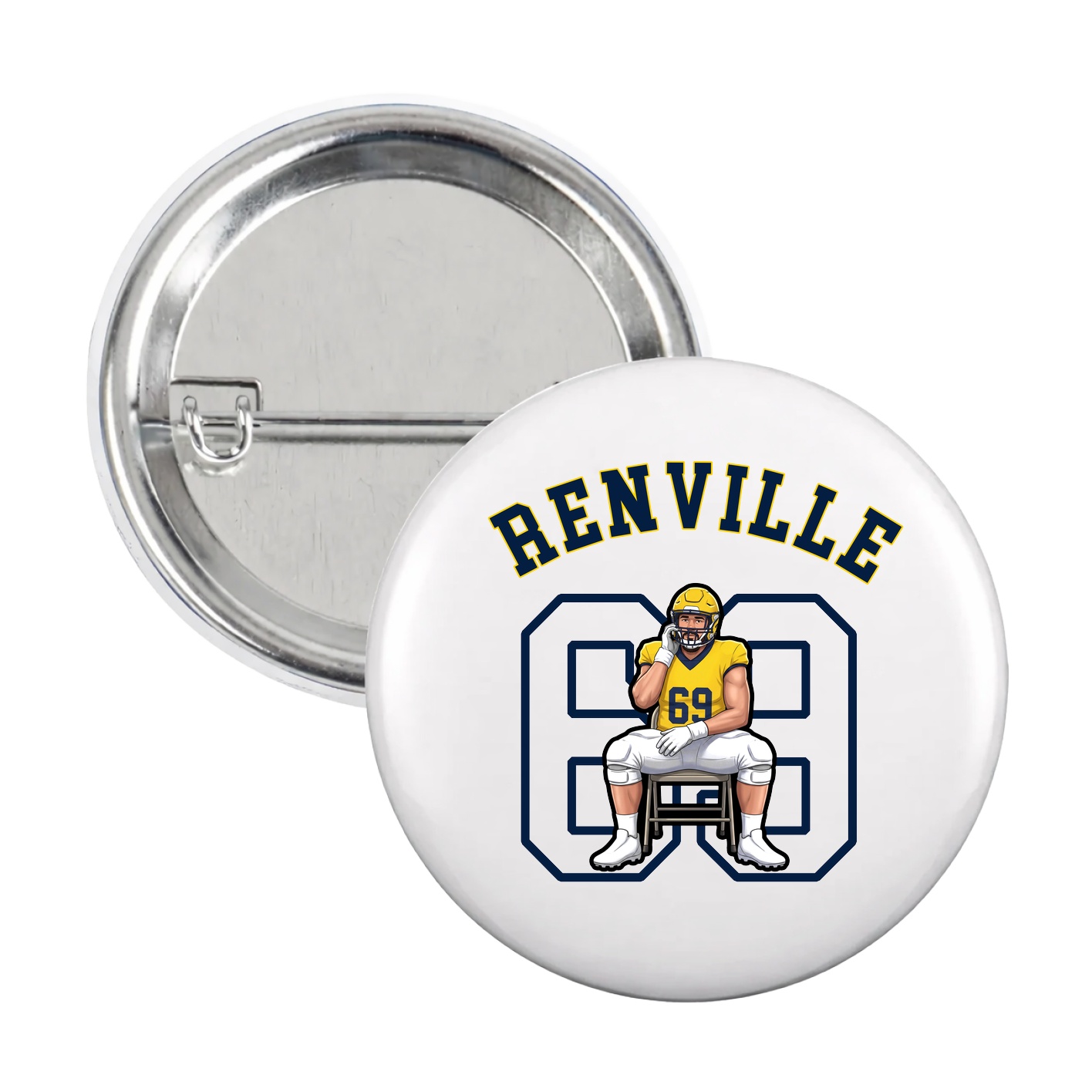 Game Day Button — Shirsey Arch in White