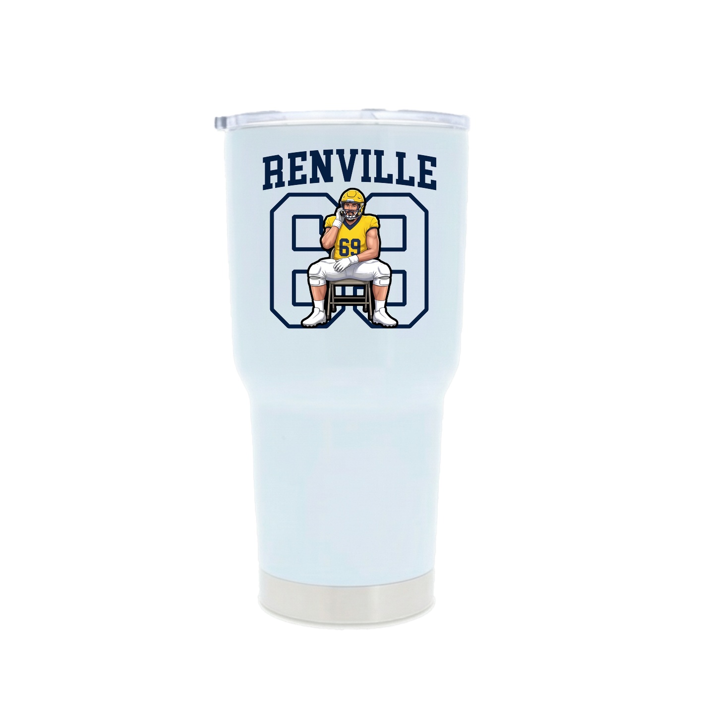30oz Stainless Steel Tumbler — Shirsey in White