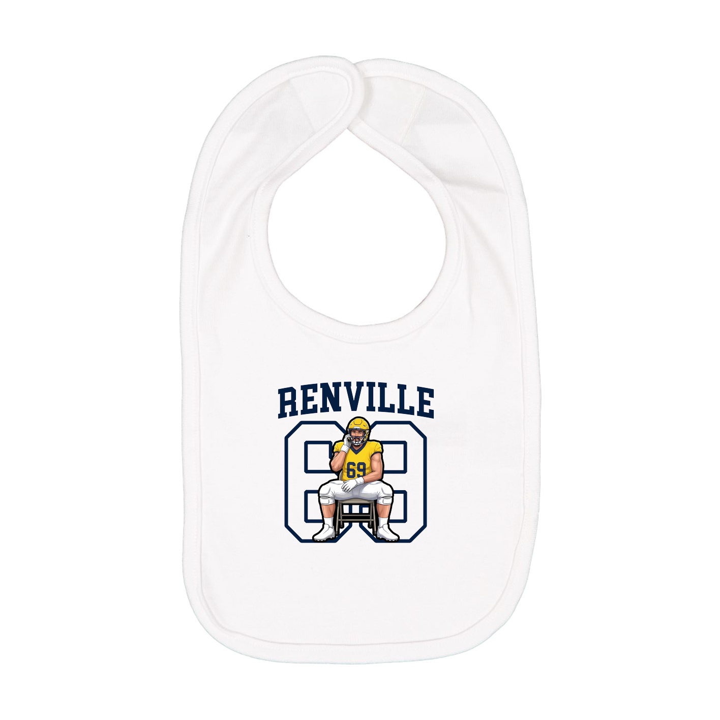 Infant Bib — Shirsey in White