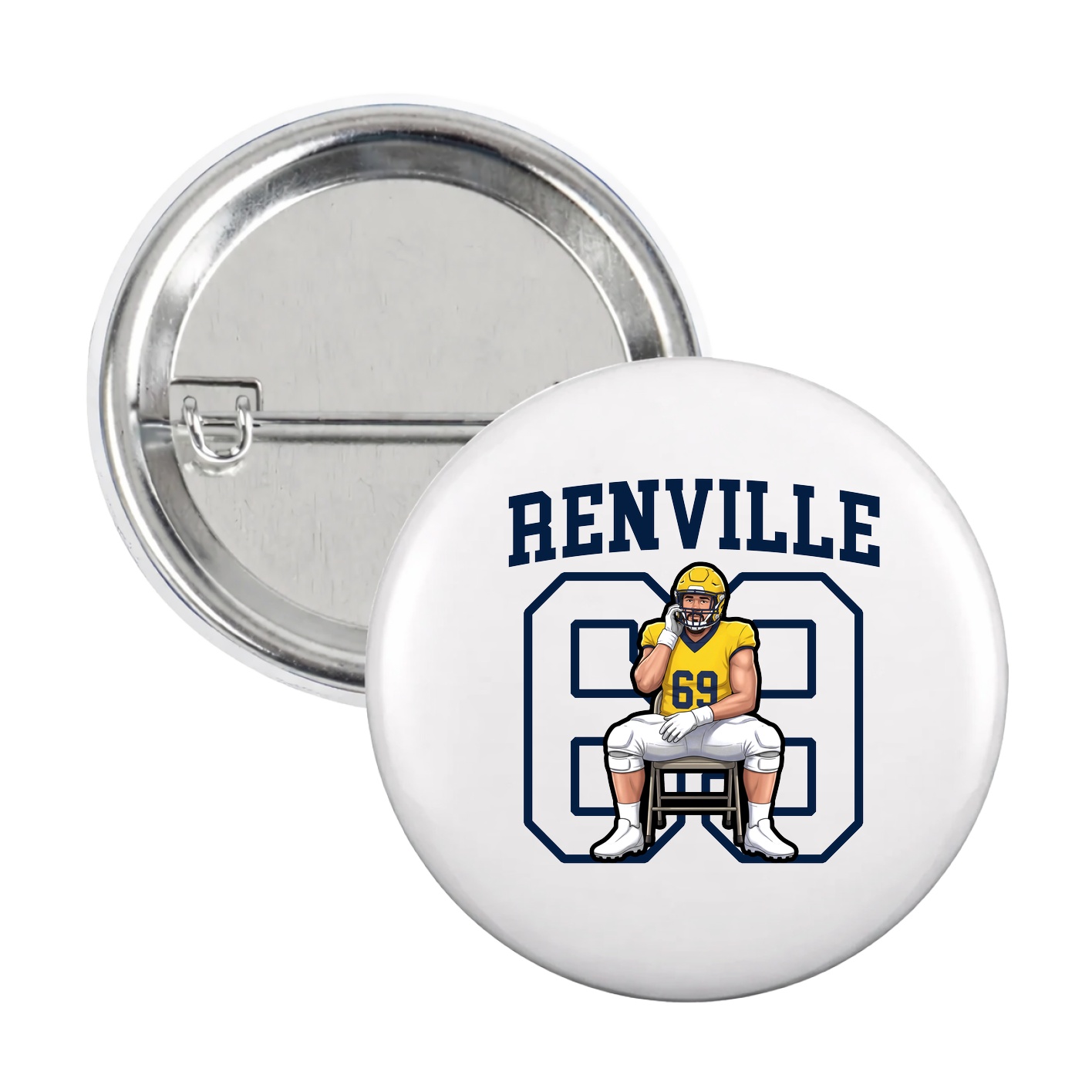 Game Day Button — Shirsey in White