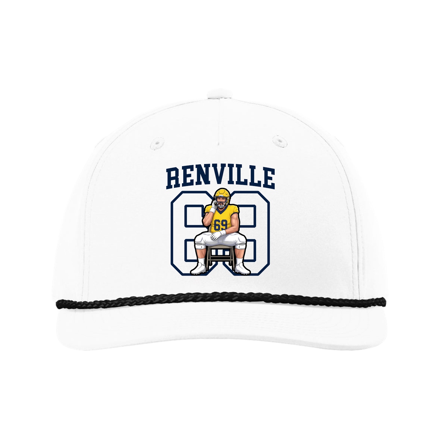 Five-Panel Classic Rope Cap — Shirsey in White
