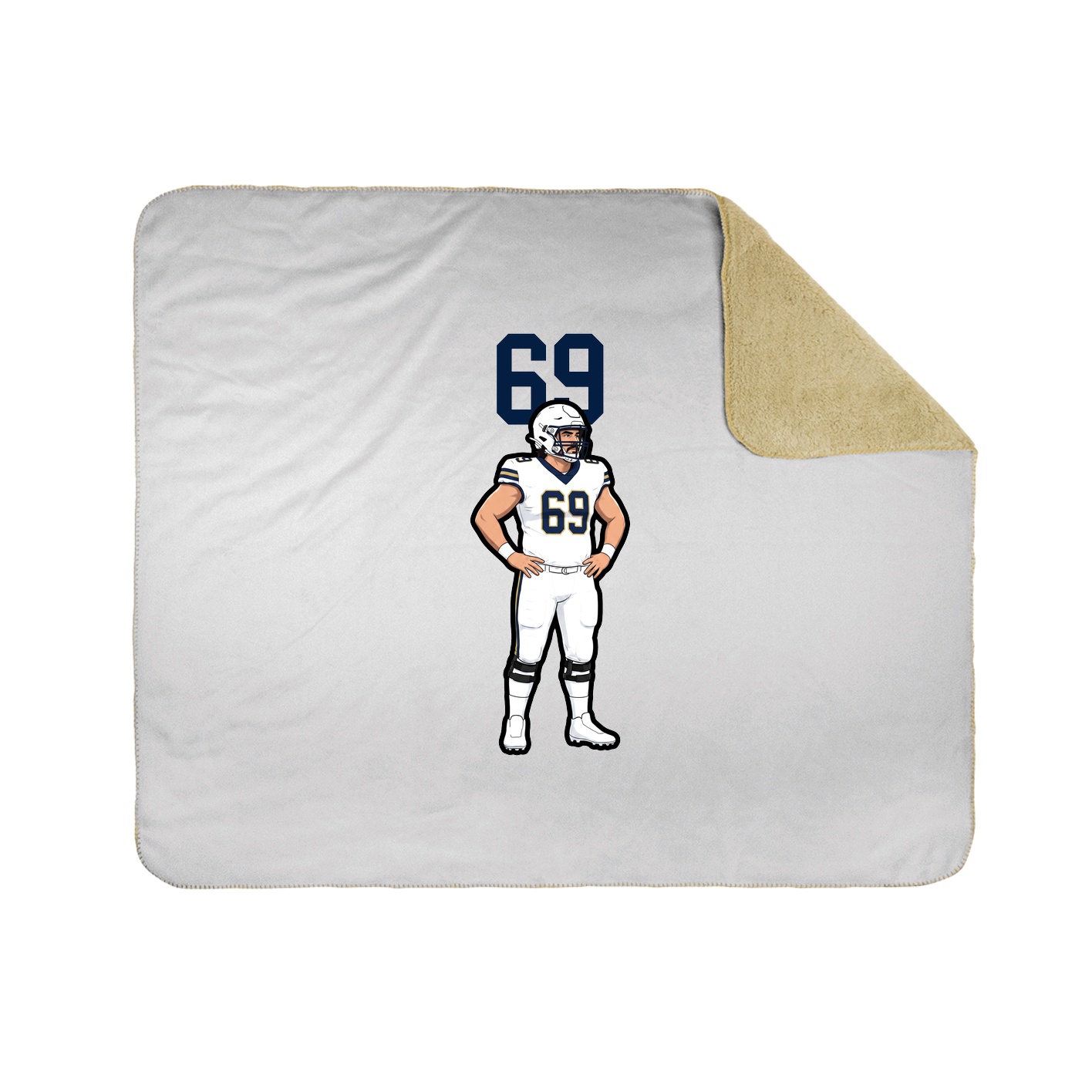 Throw Blanket — Number Top in White