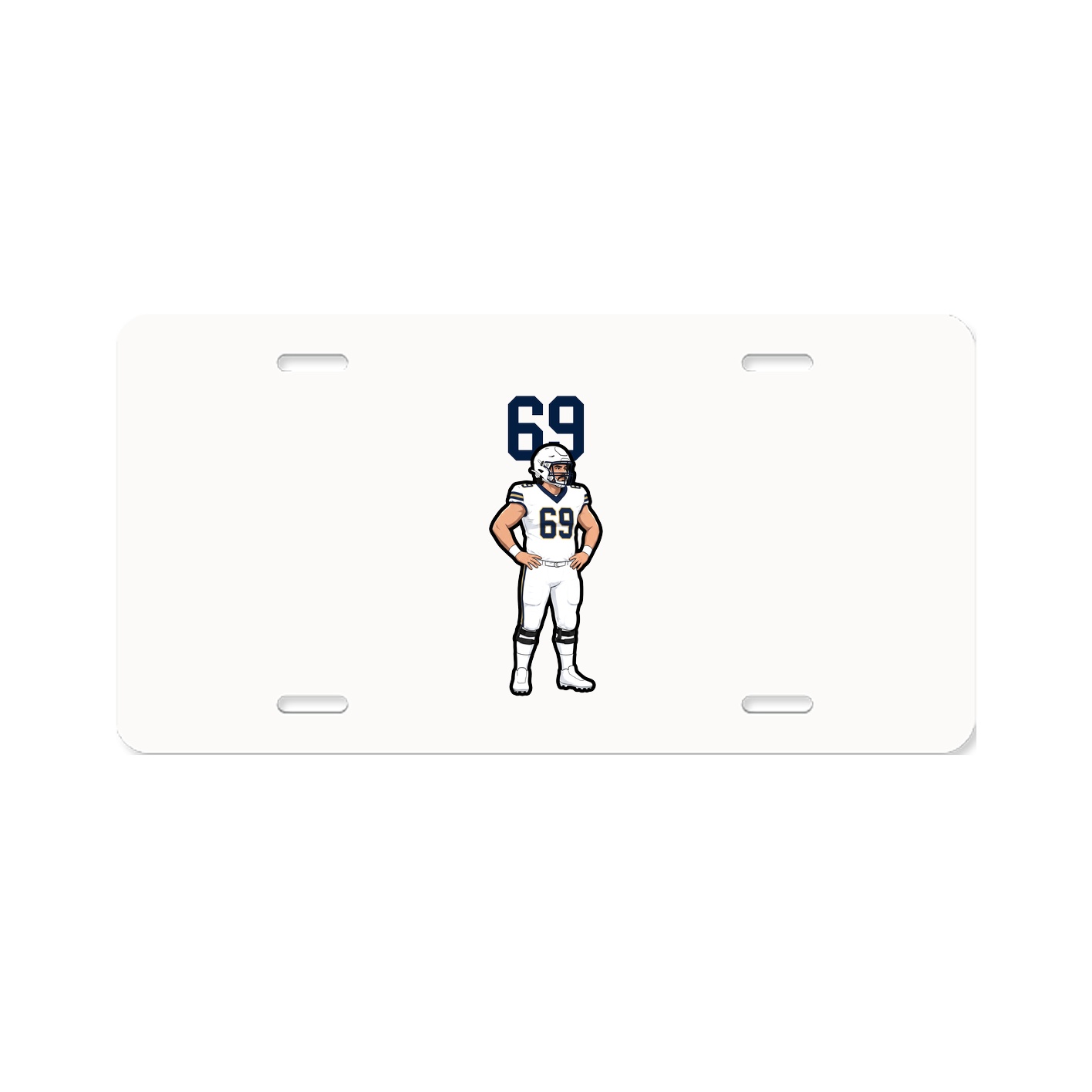 License Plate — Number Top in Classic