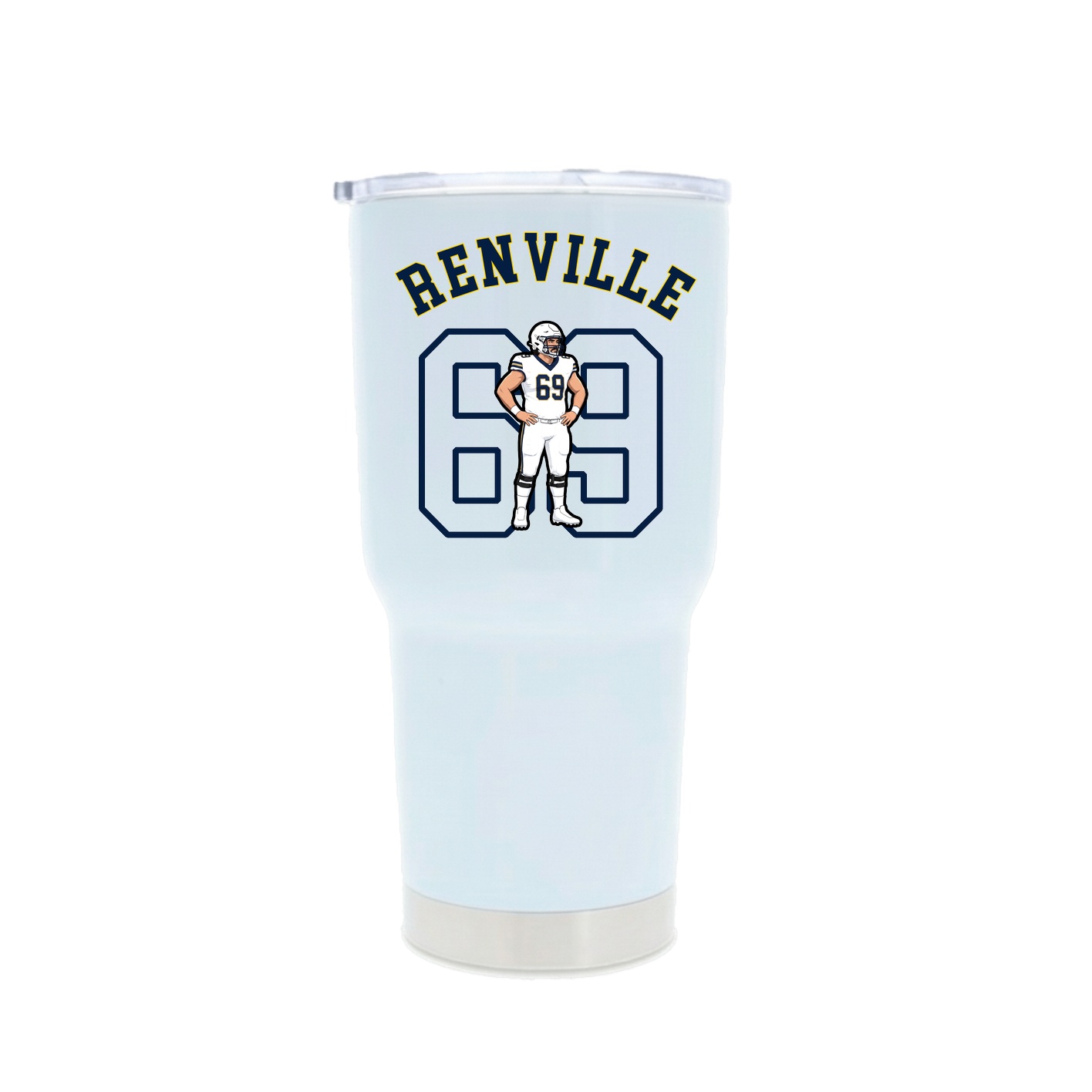 30oz Stainless Steel Tumbler — Shirsey Arch in White