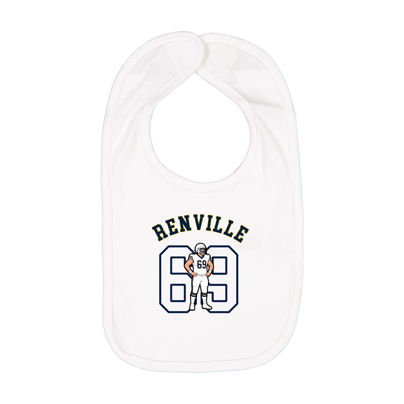 Infant Bib — Shirsey Arch in White