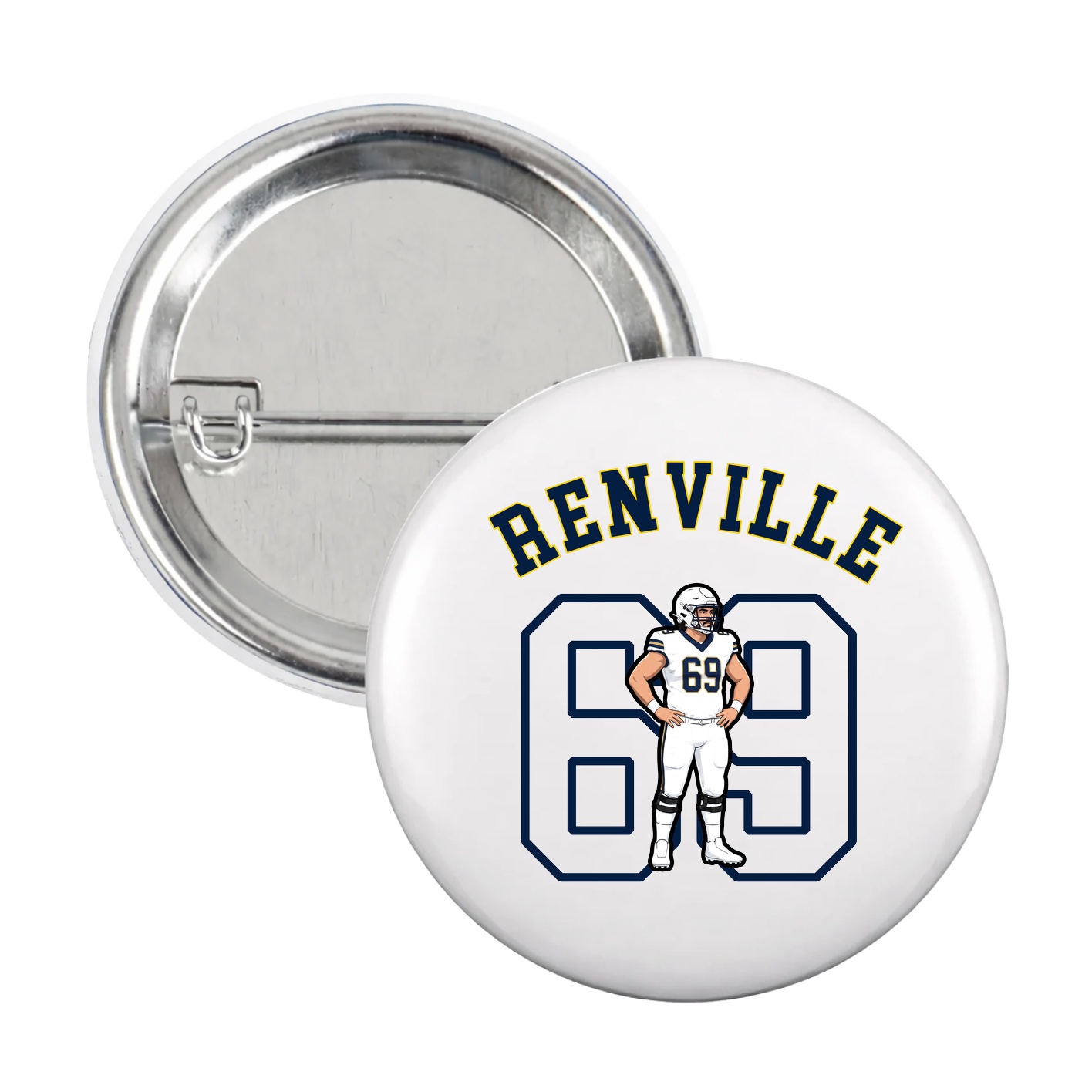 Game Day Button — Shirsey Arch in White