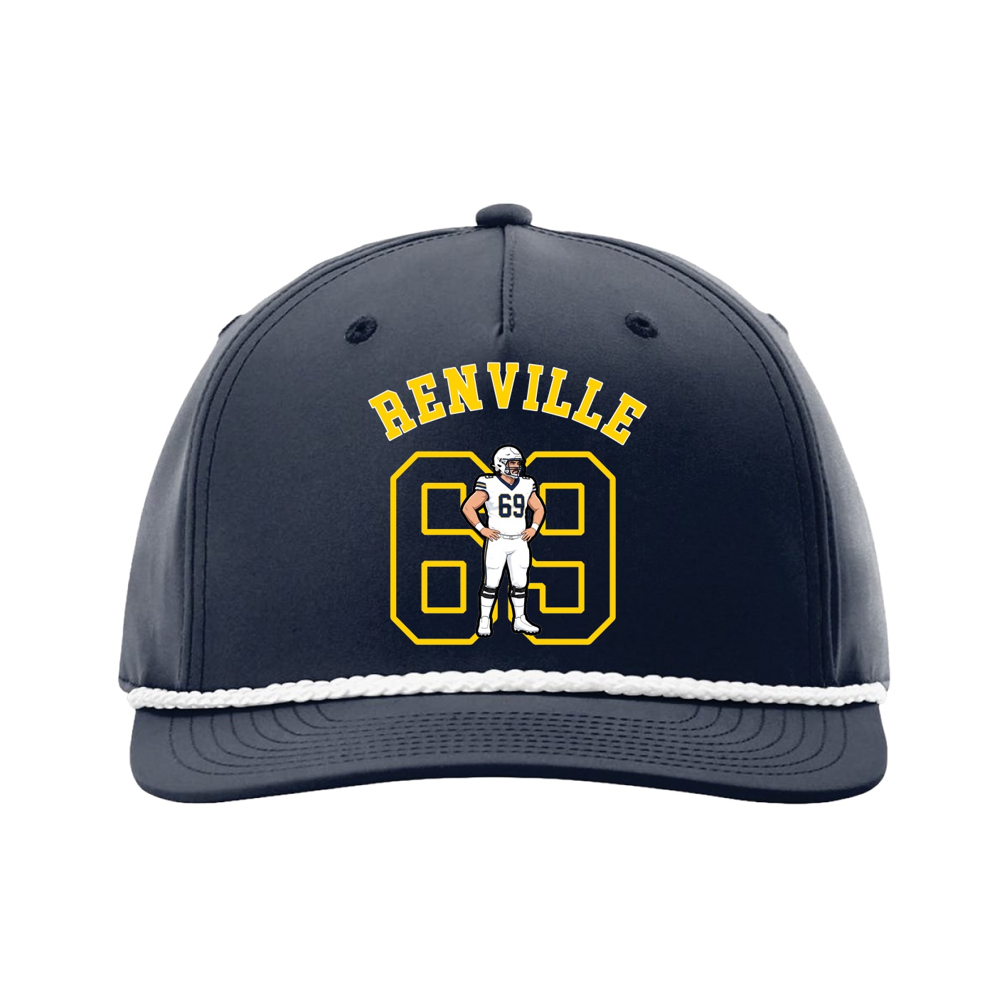 Five-Panel Classic Rope Cap — Shirsey Arch in Navy