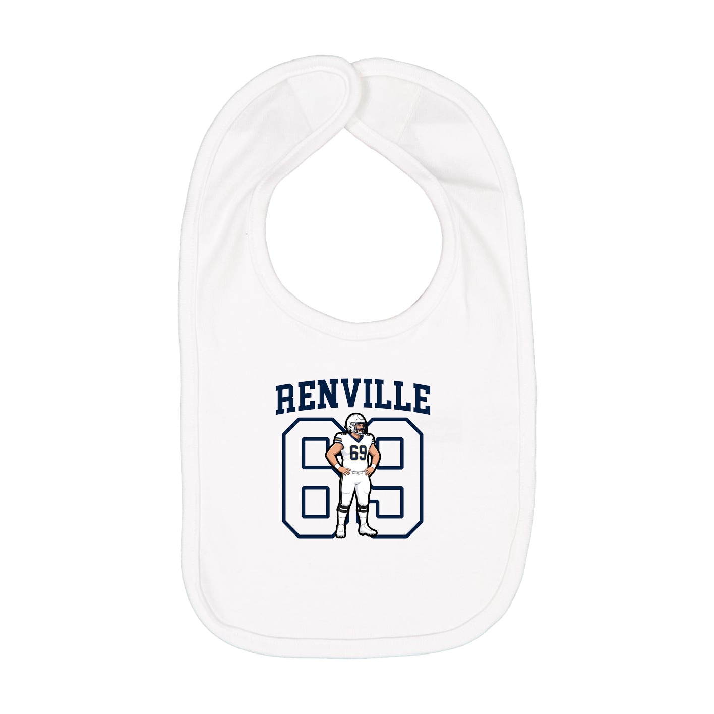 Infant Bib — Shirsey in White