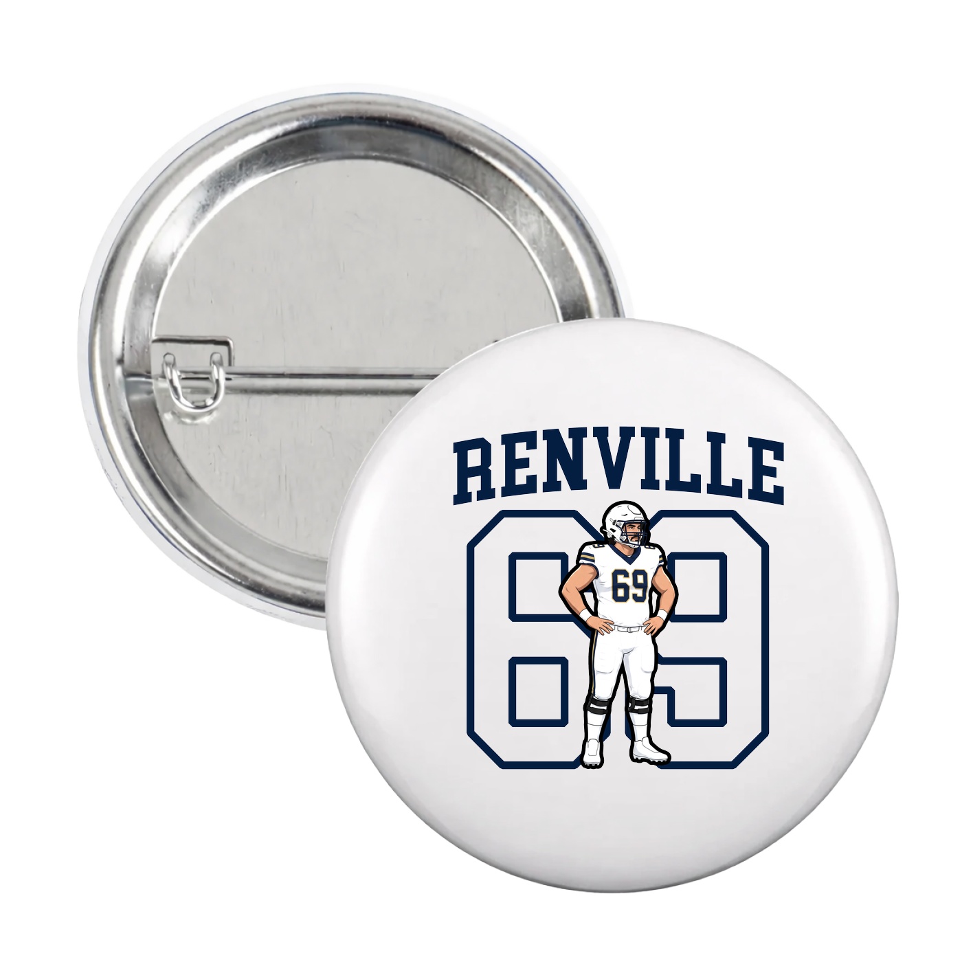 Game Day Button — Shirsey in White