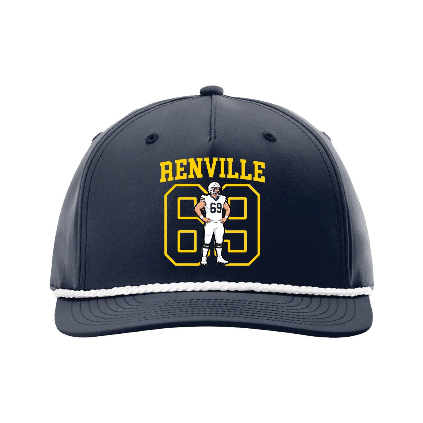 Five-Panel Classic Rope Cap — Shirsey in Navy