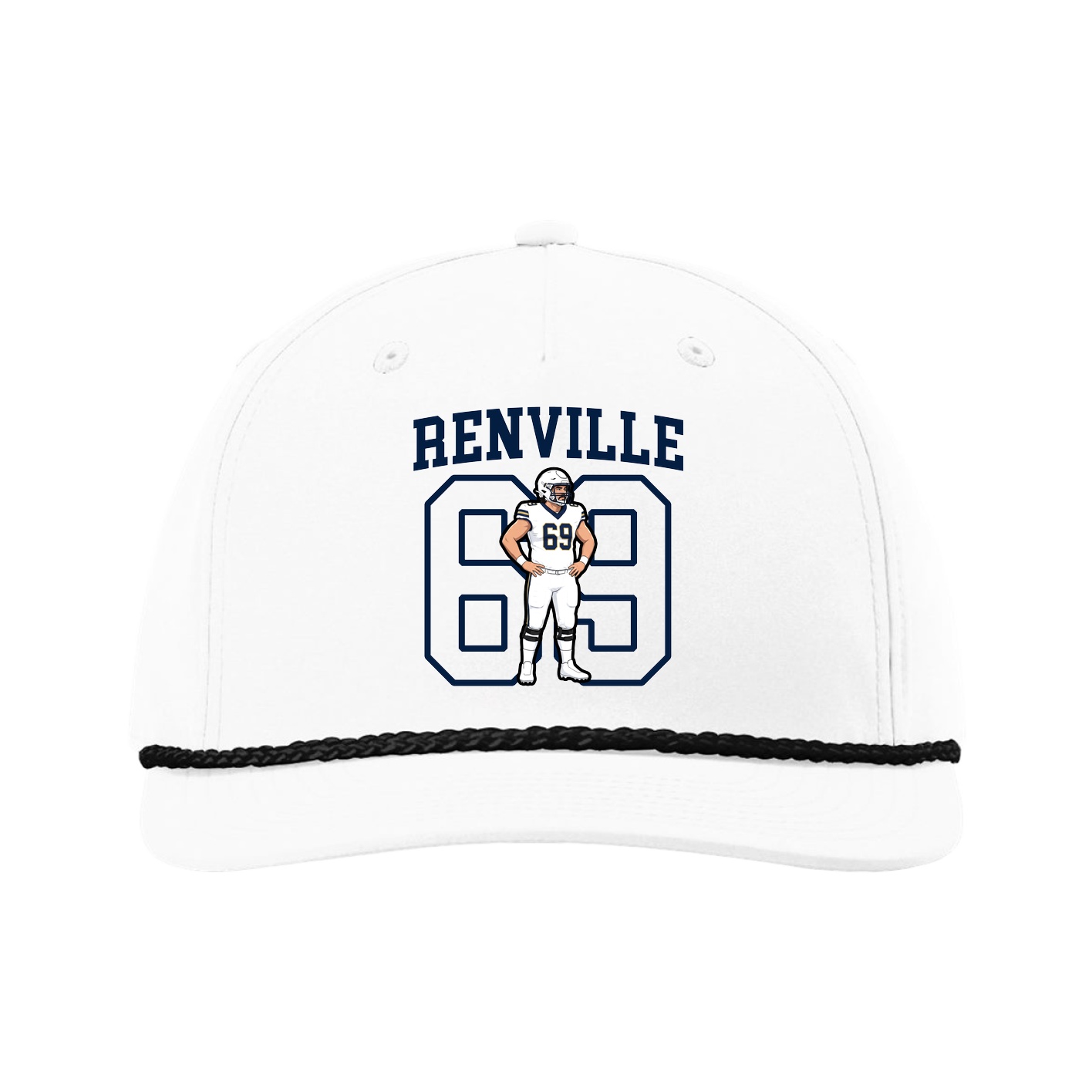 Five-Panel Classic Rope Cap — Shirsey in White