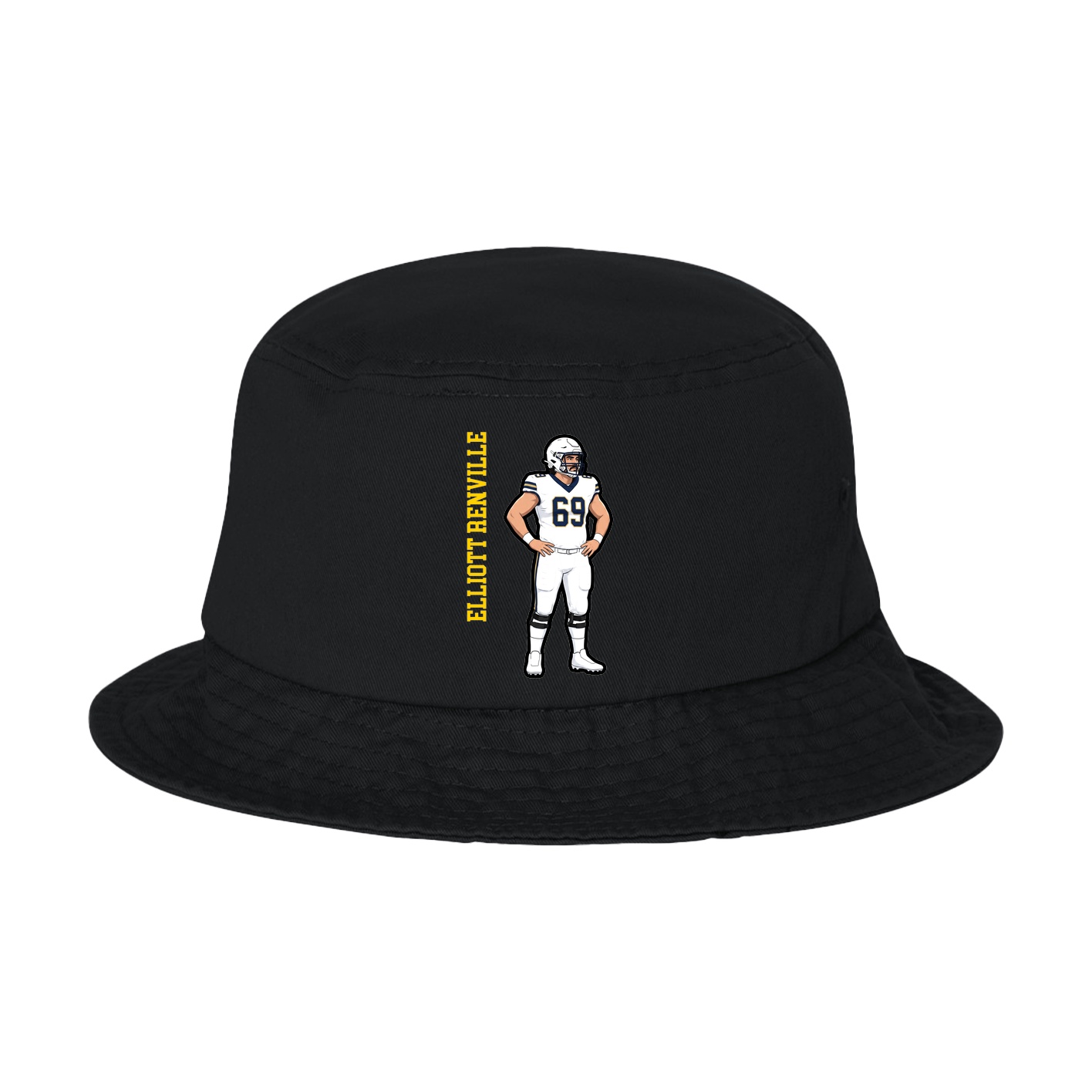 Bucket Cap — Name Vertical in Black