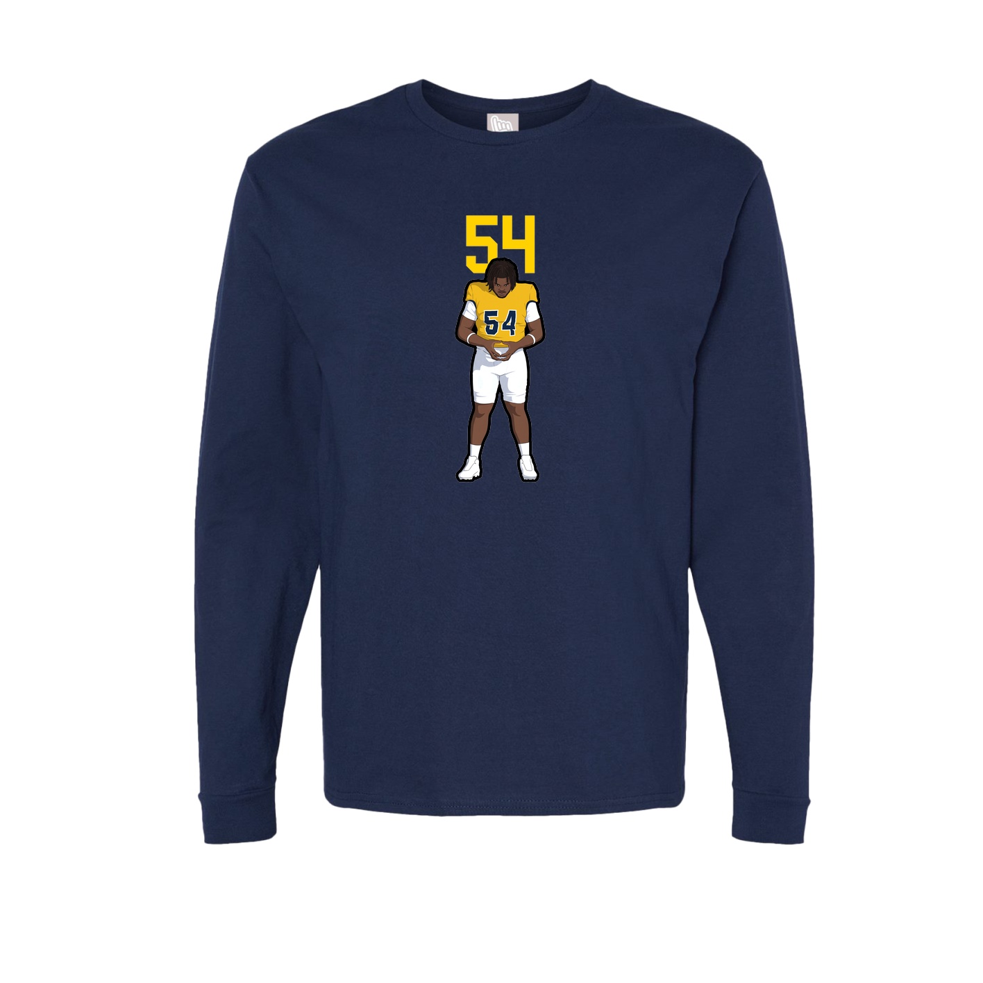 Long Sleeve Tee — Number Top in Navy