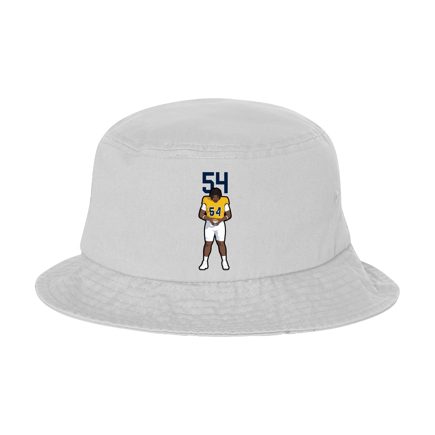 Bucket Cap — Number Top in White