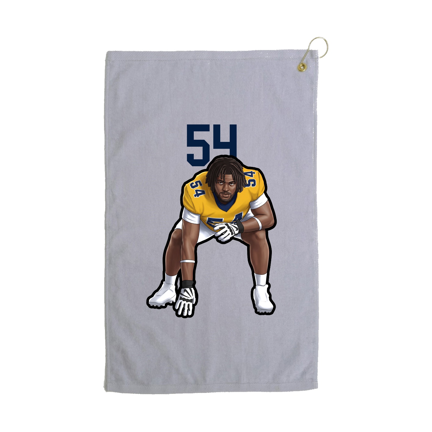 Golf Towel — Number Top in Grey