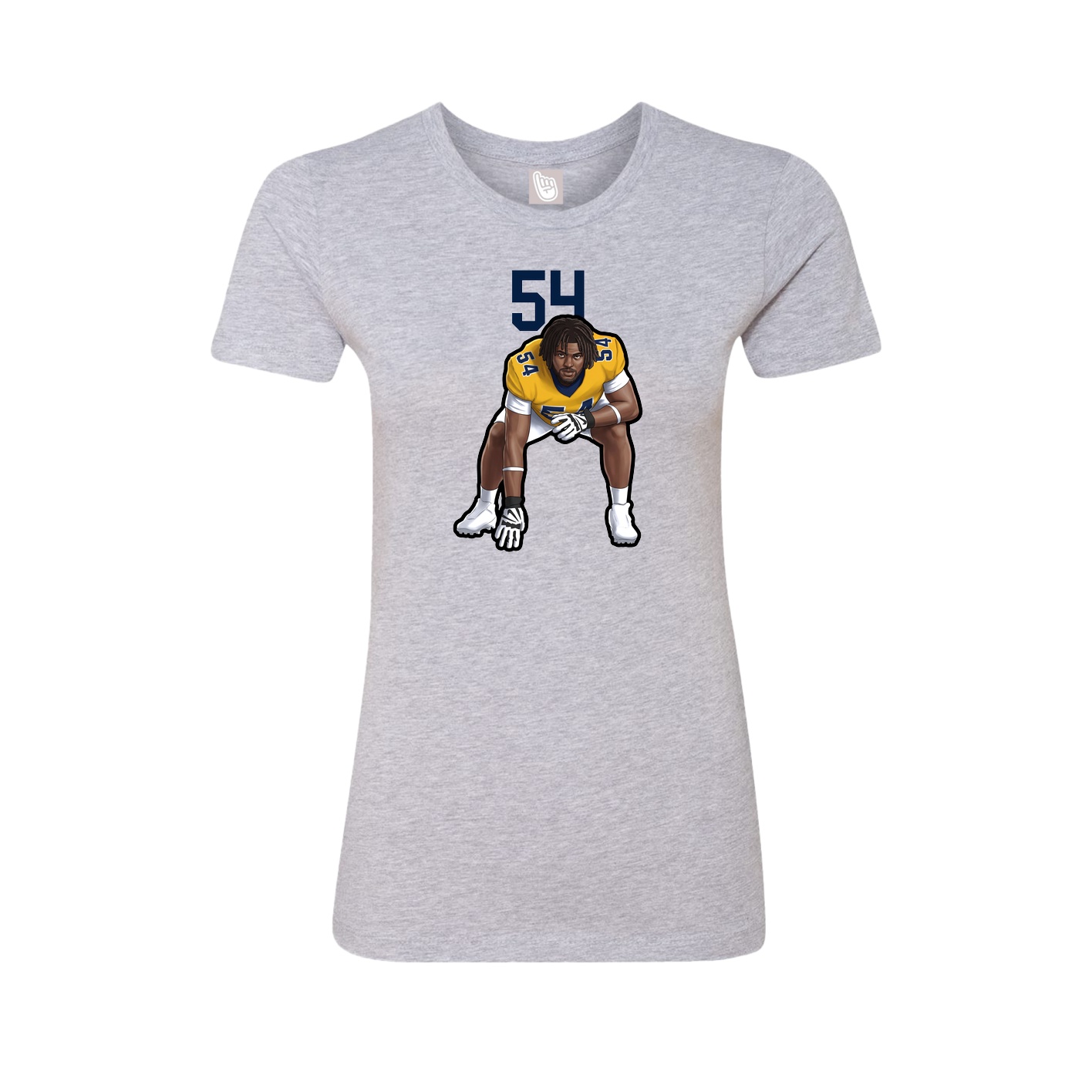 Womens Tee — Number Top in Grey