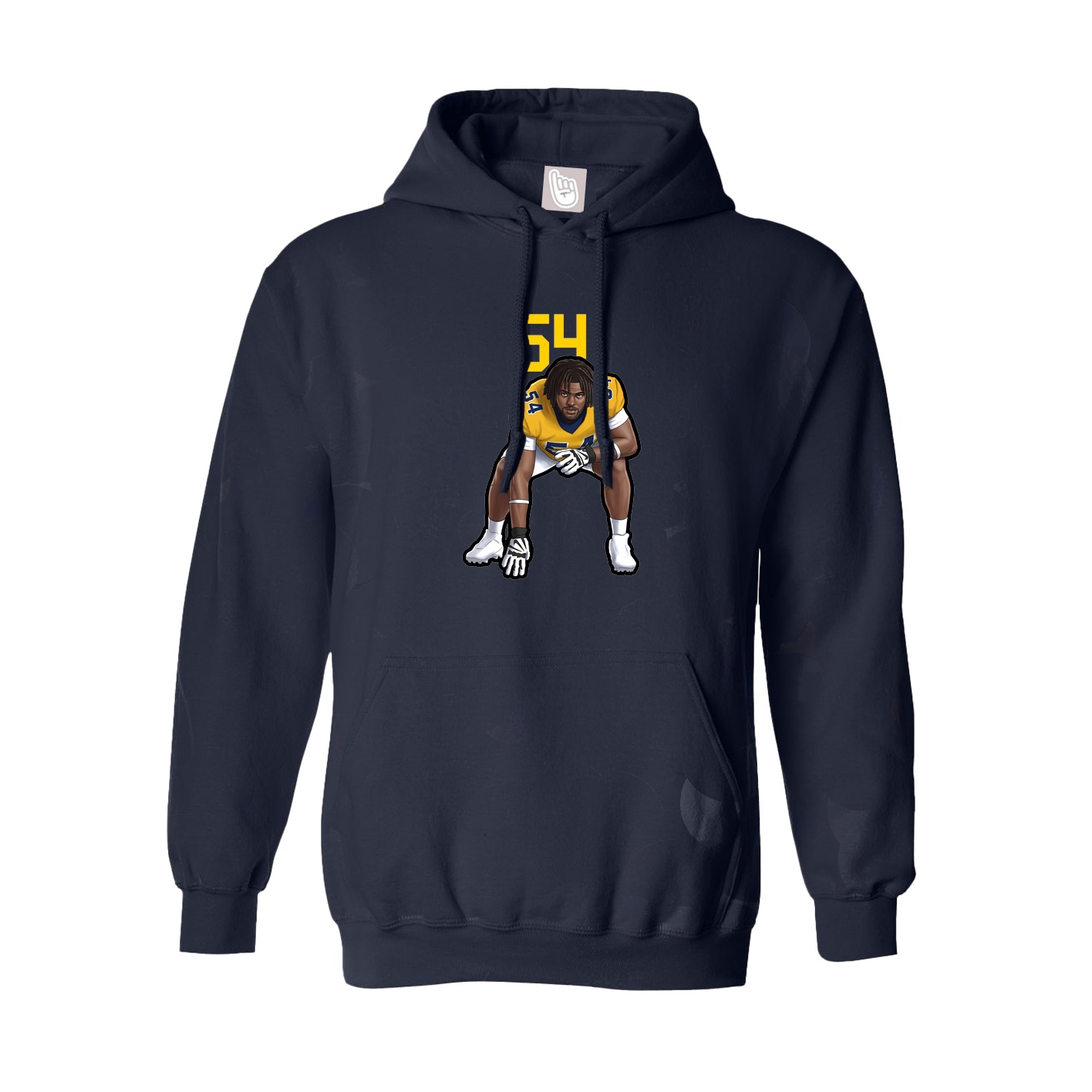 Youth Hoodie — Number Top in Navy