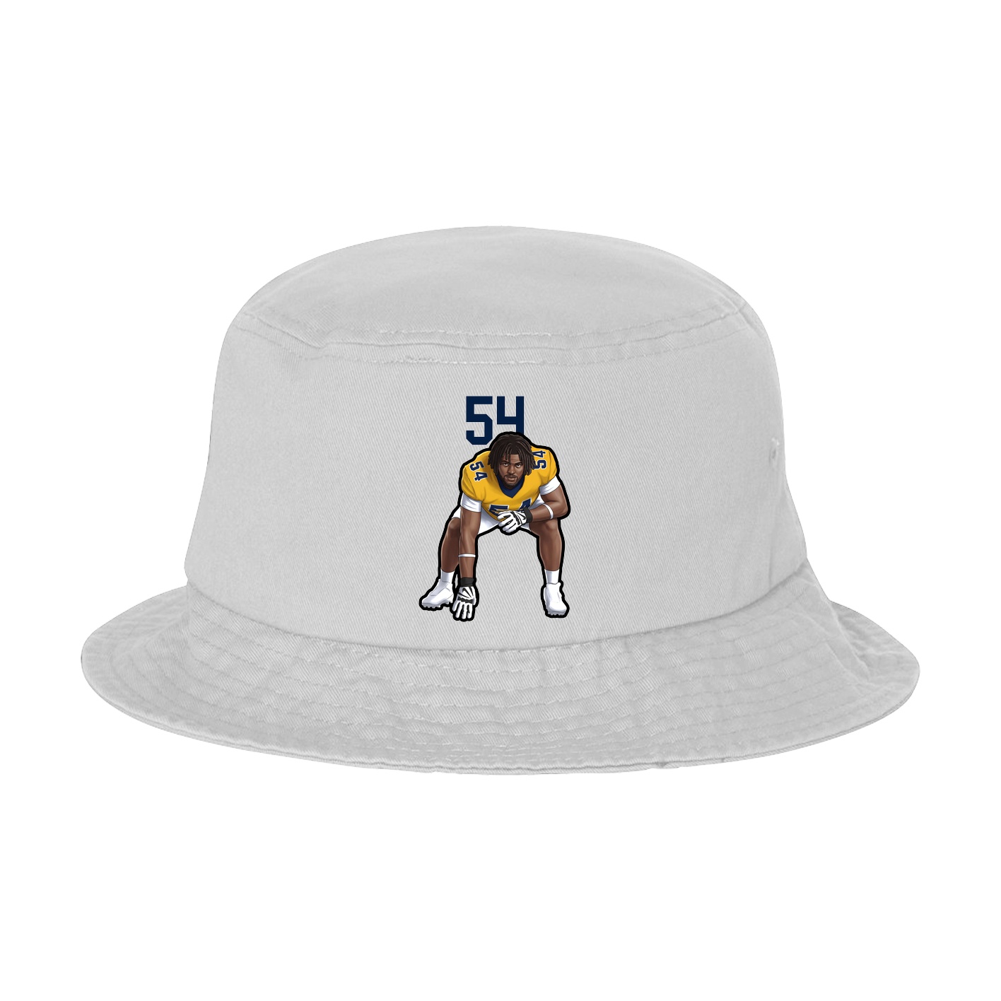Bucket Cap — Number Top in White