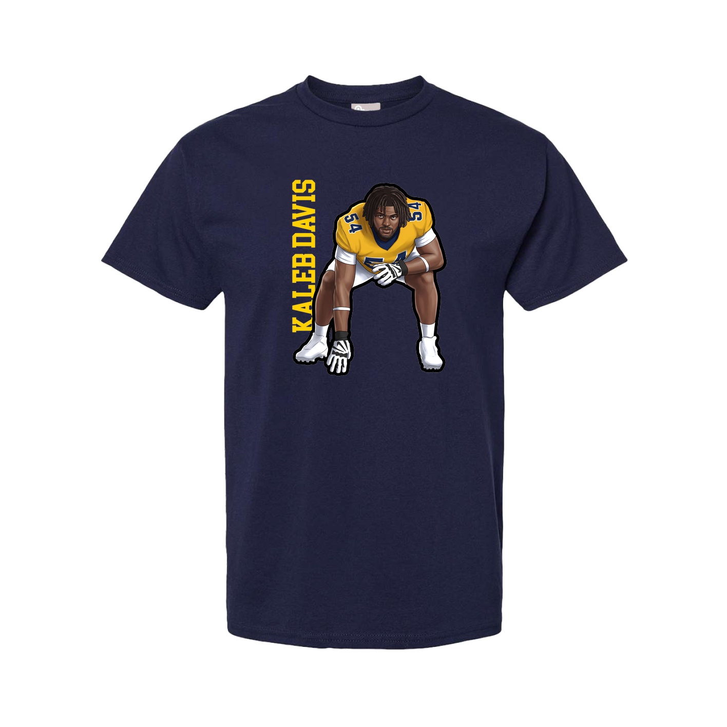 Tee — Name Vertical in Navy
