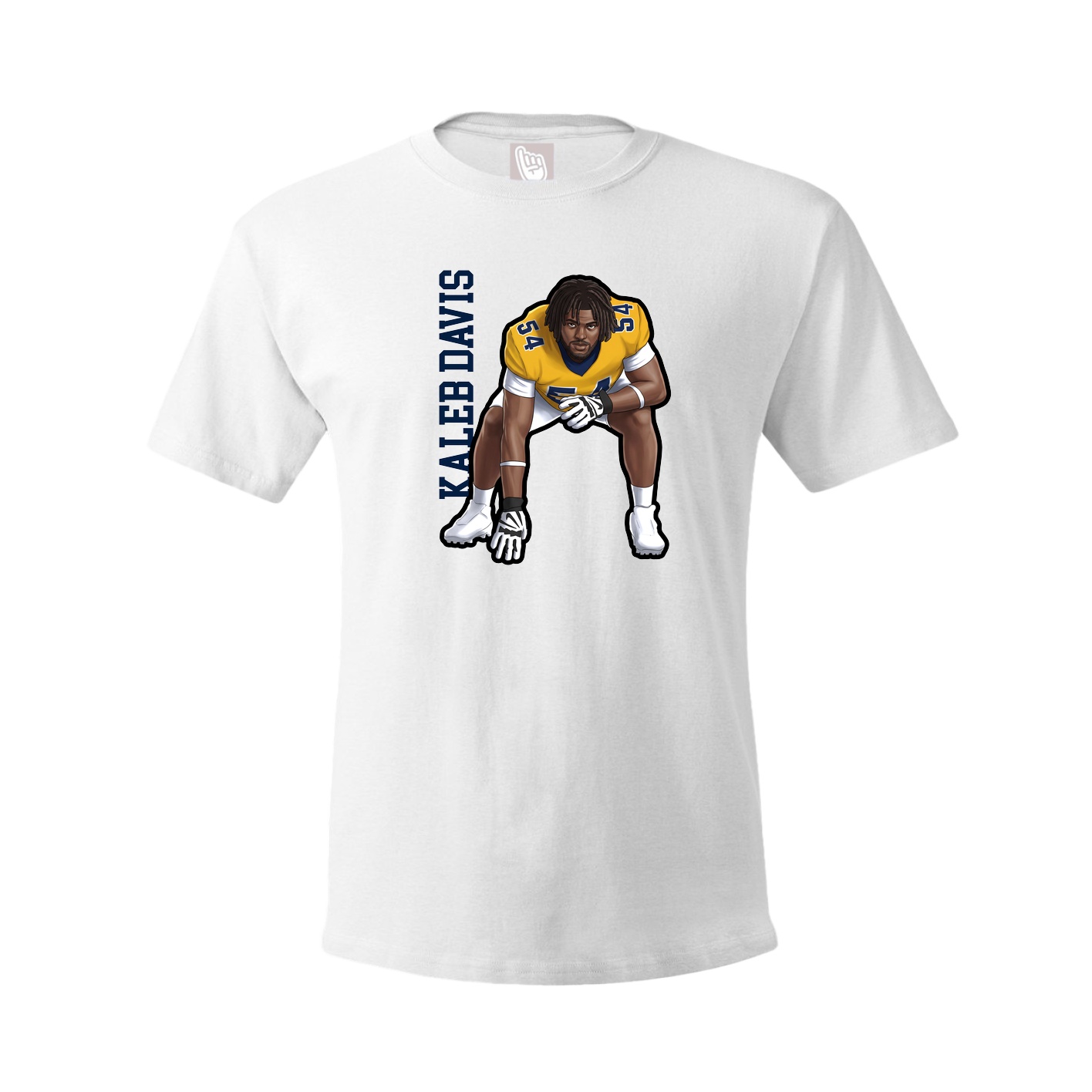 Youth Tee — Name Vertical in White