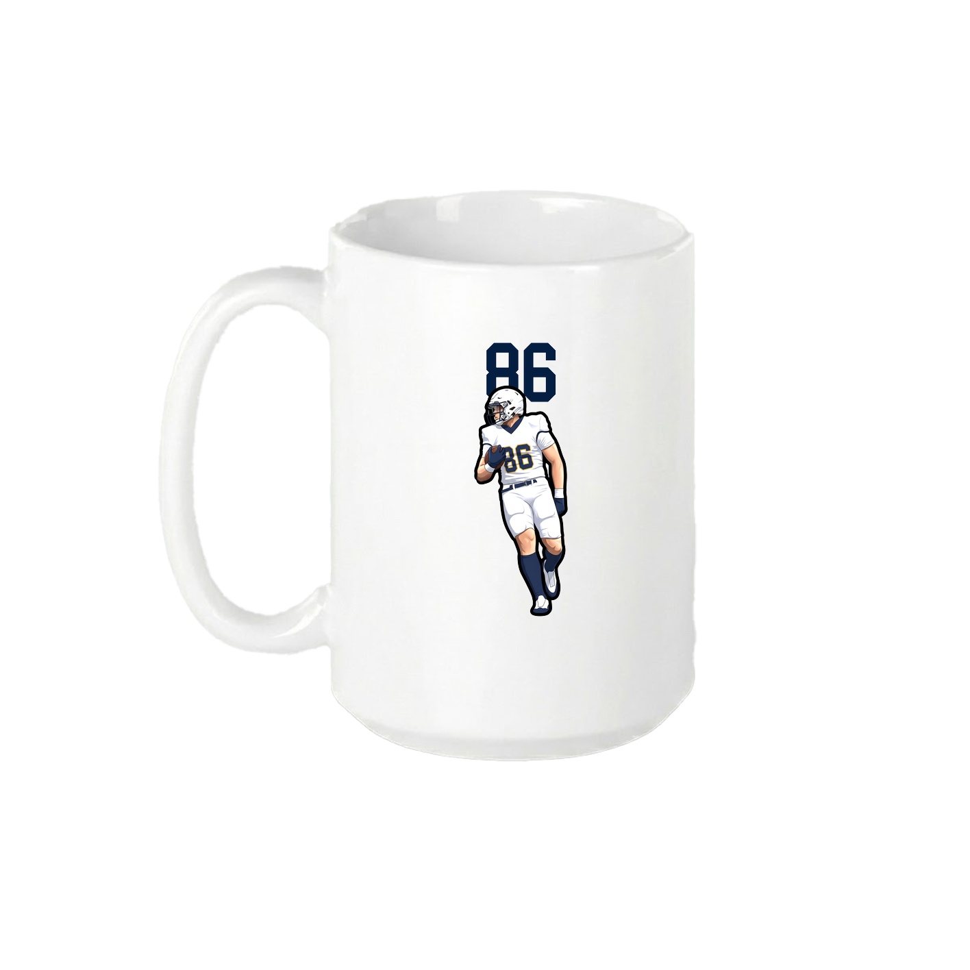 15oz Coffee Mug — Number Top in White