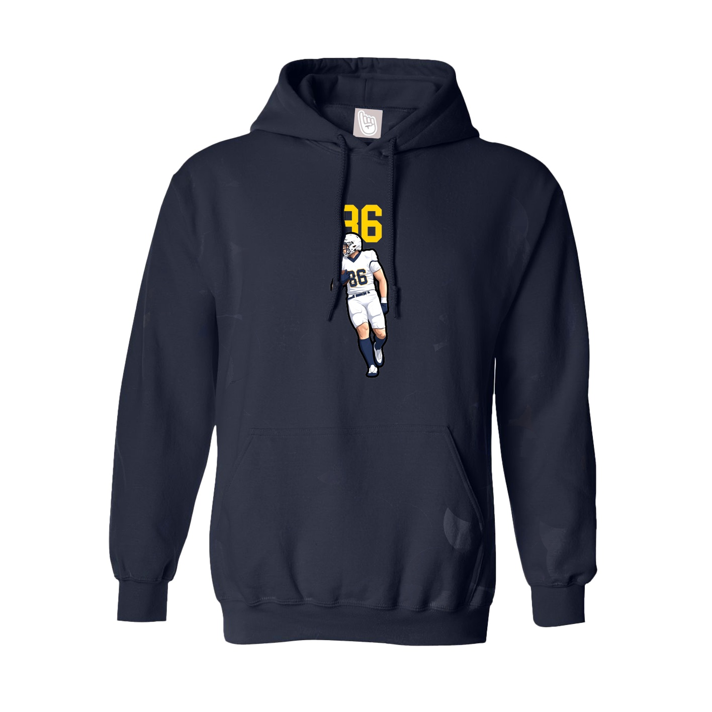 Youth Hoodie — Number Top in Navy