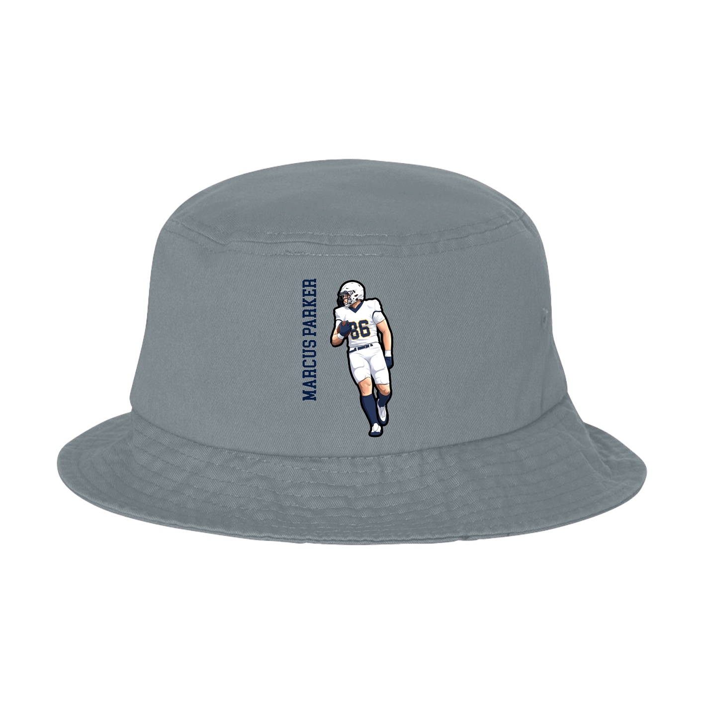 Bucket Cap — Name Vertical in Grey
