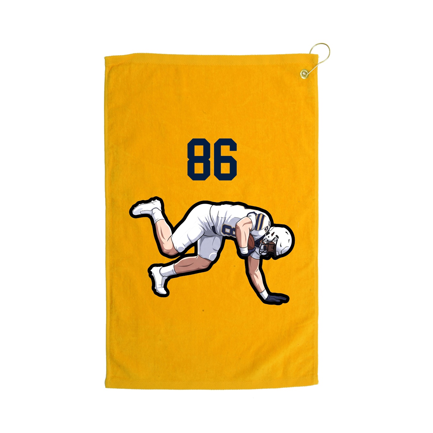 Golf Towel — Number Top in Gold