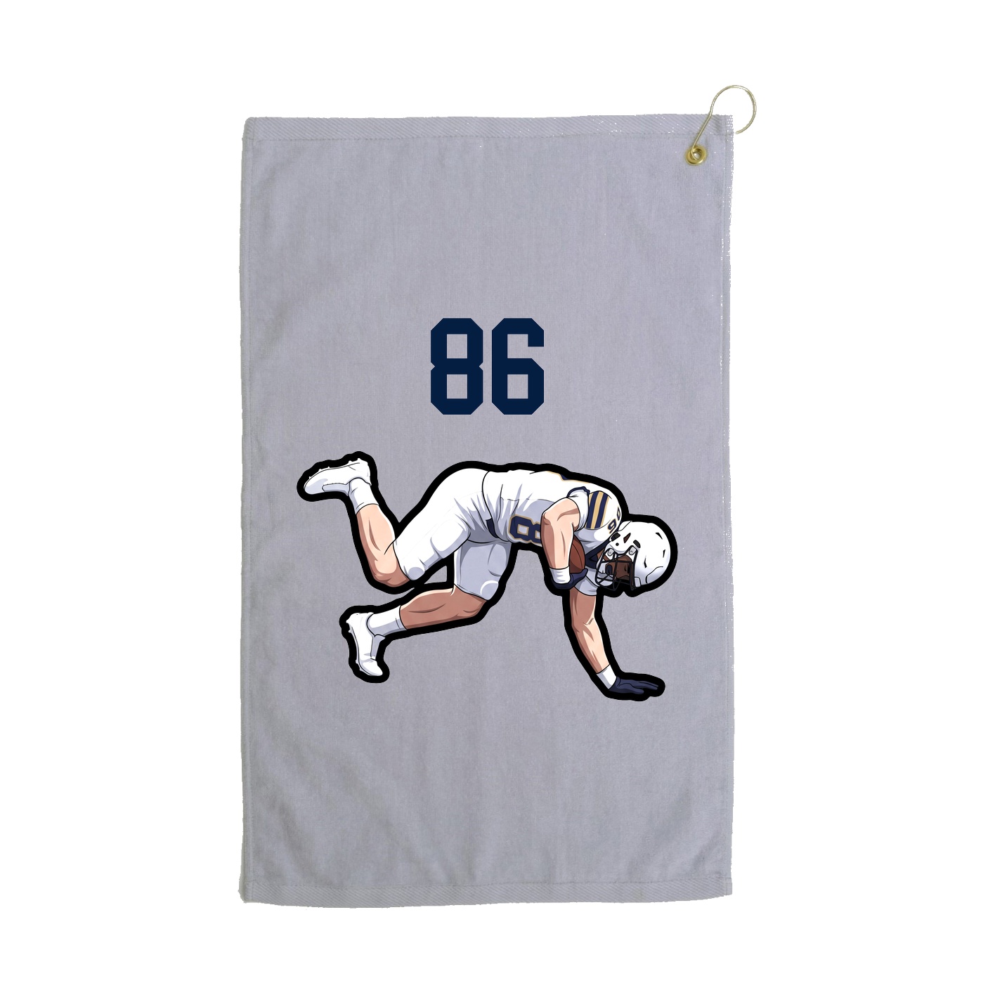Golf Towel — Number Top in Grey