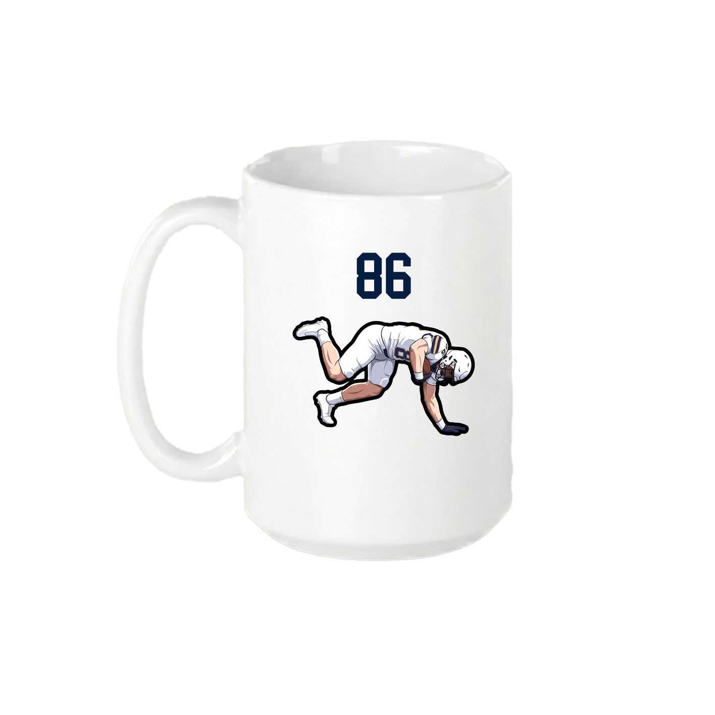 15oz Coffee Mug — Number Top in White