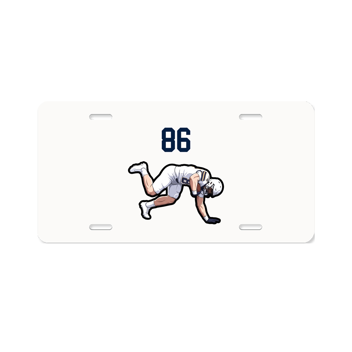 License Plate — Number Top in Classic