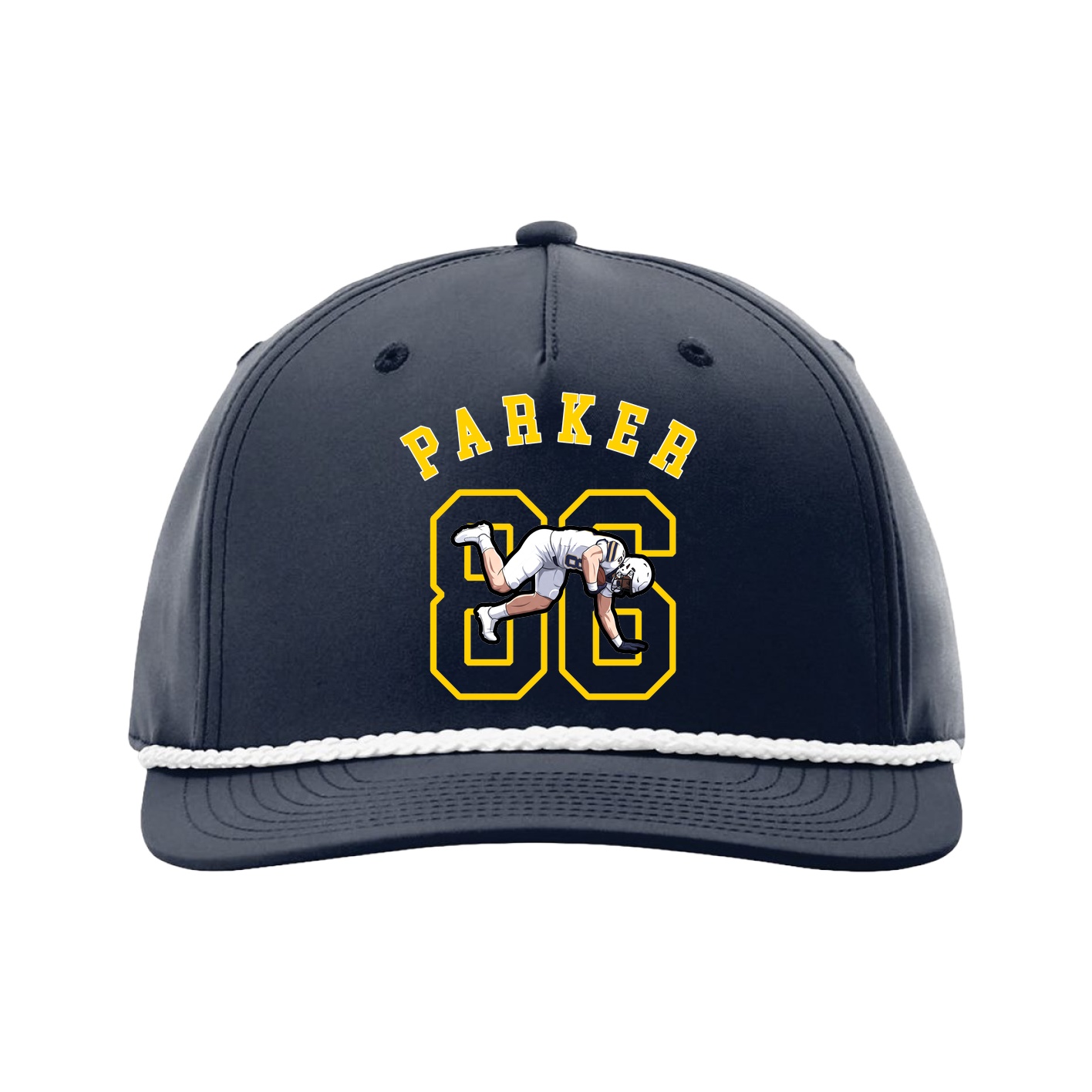 Five-Panel Classic Rope Cap — Shirsey Arch in Navy
