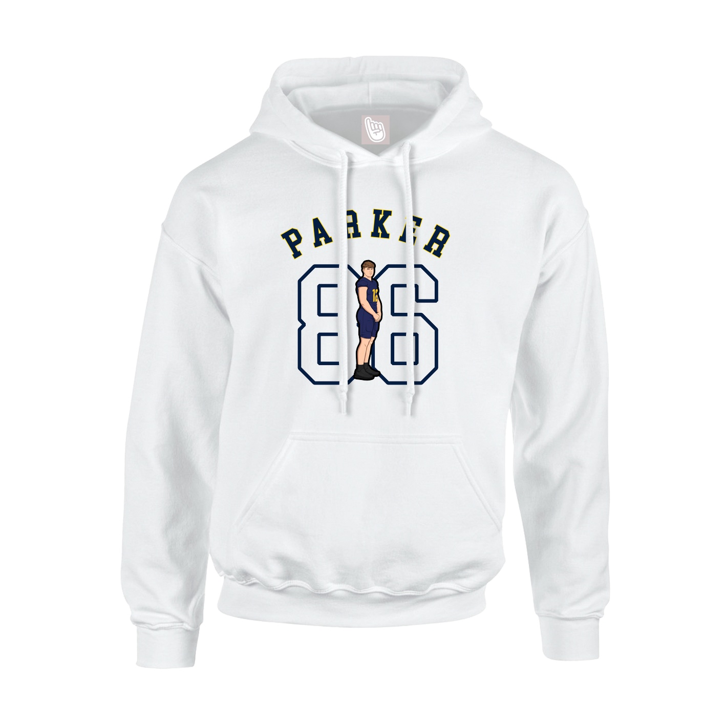 Youth Hoodie — Shirsey Arch in White