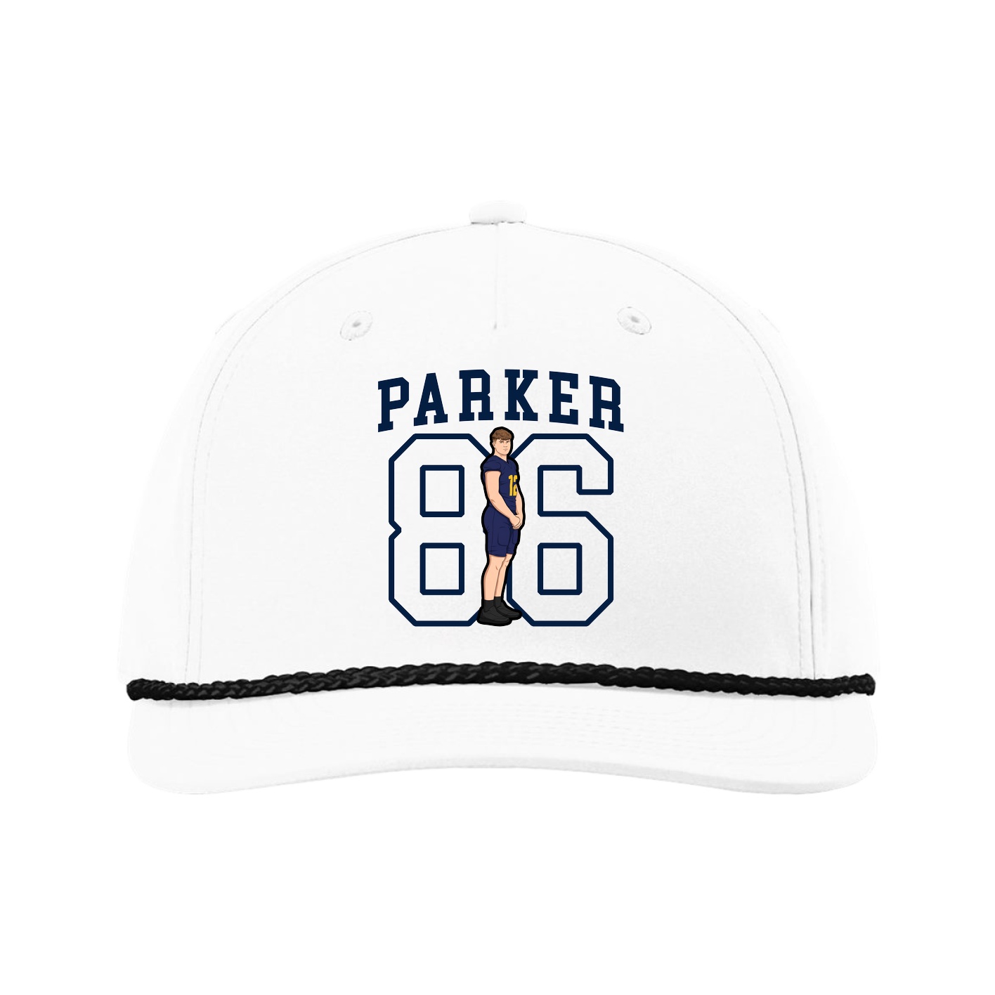 Five-Panel Classic Rope Cap — Shirsey in White
