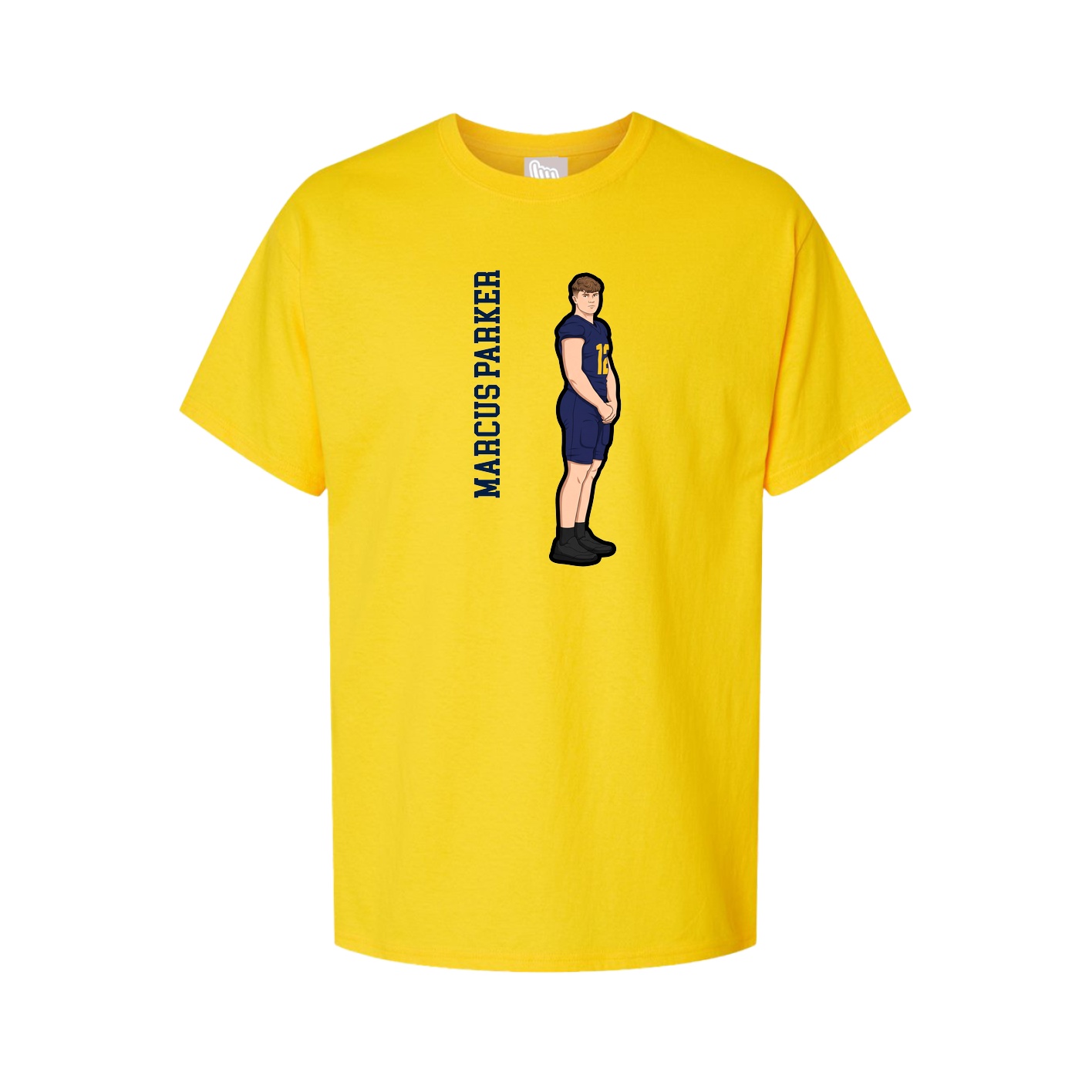 Youth Tee — Name Vertical in Gold