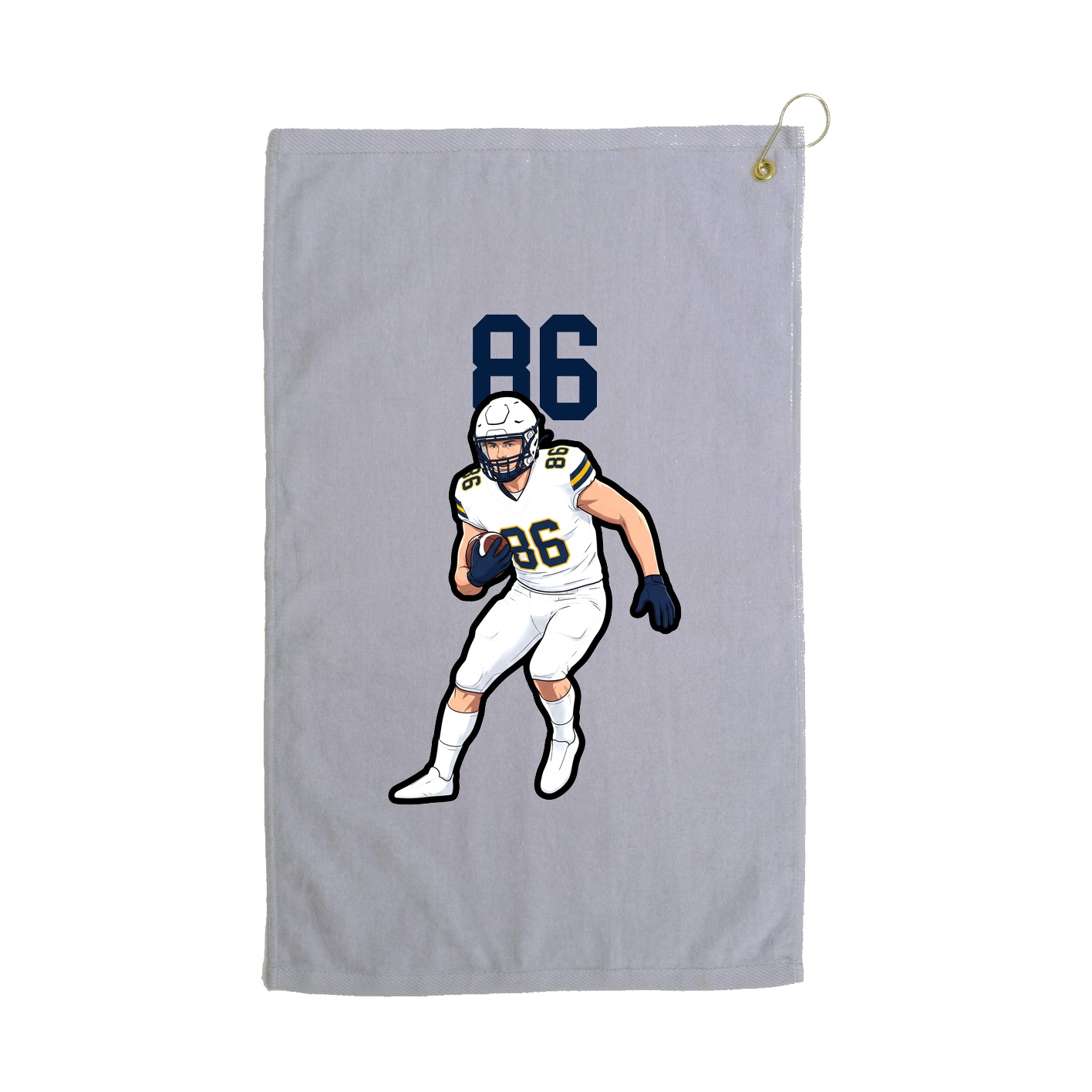 Golf Towel — Number Top in Grey