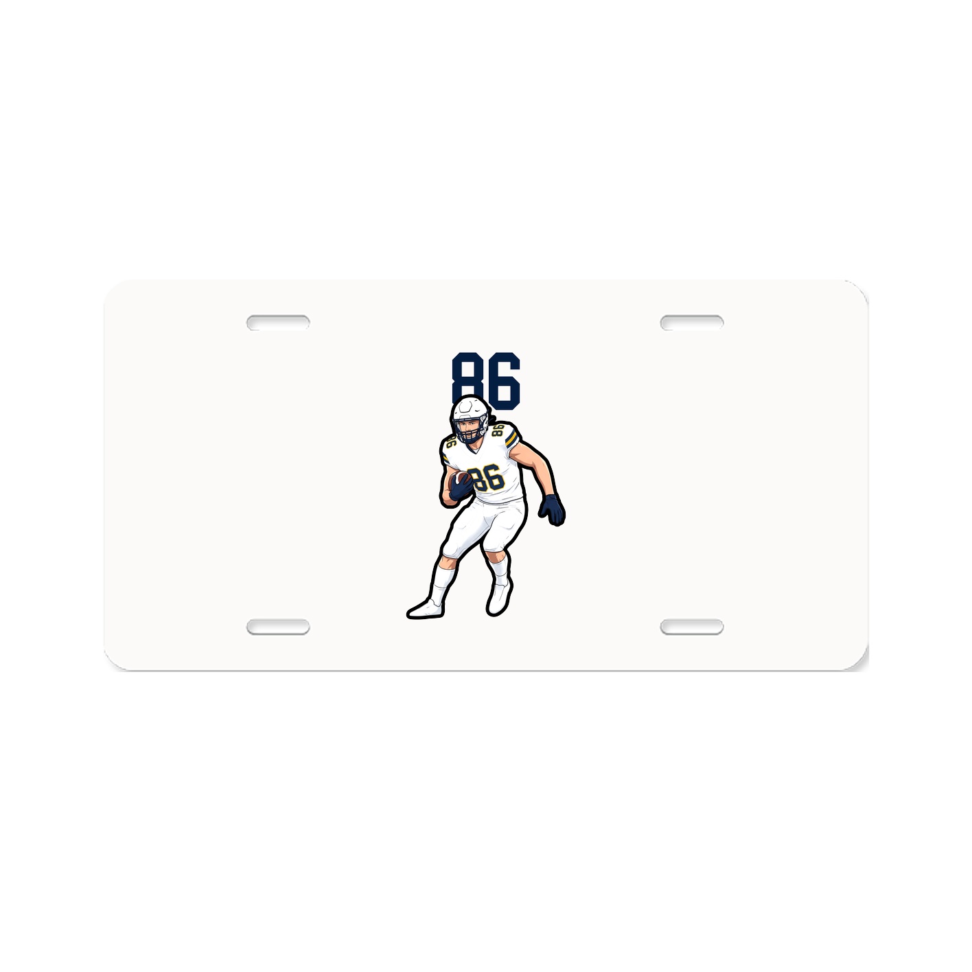 License Plate — Number Top in Classic