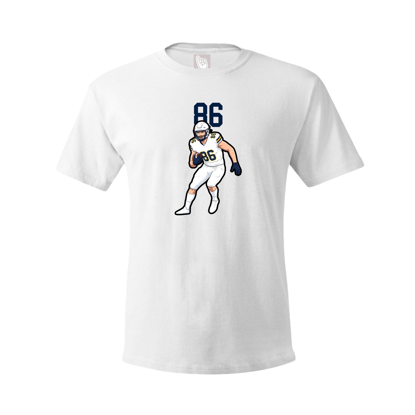 Youth Tee — Number Top in White