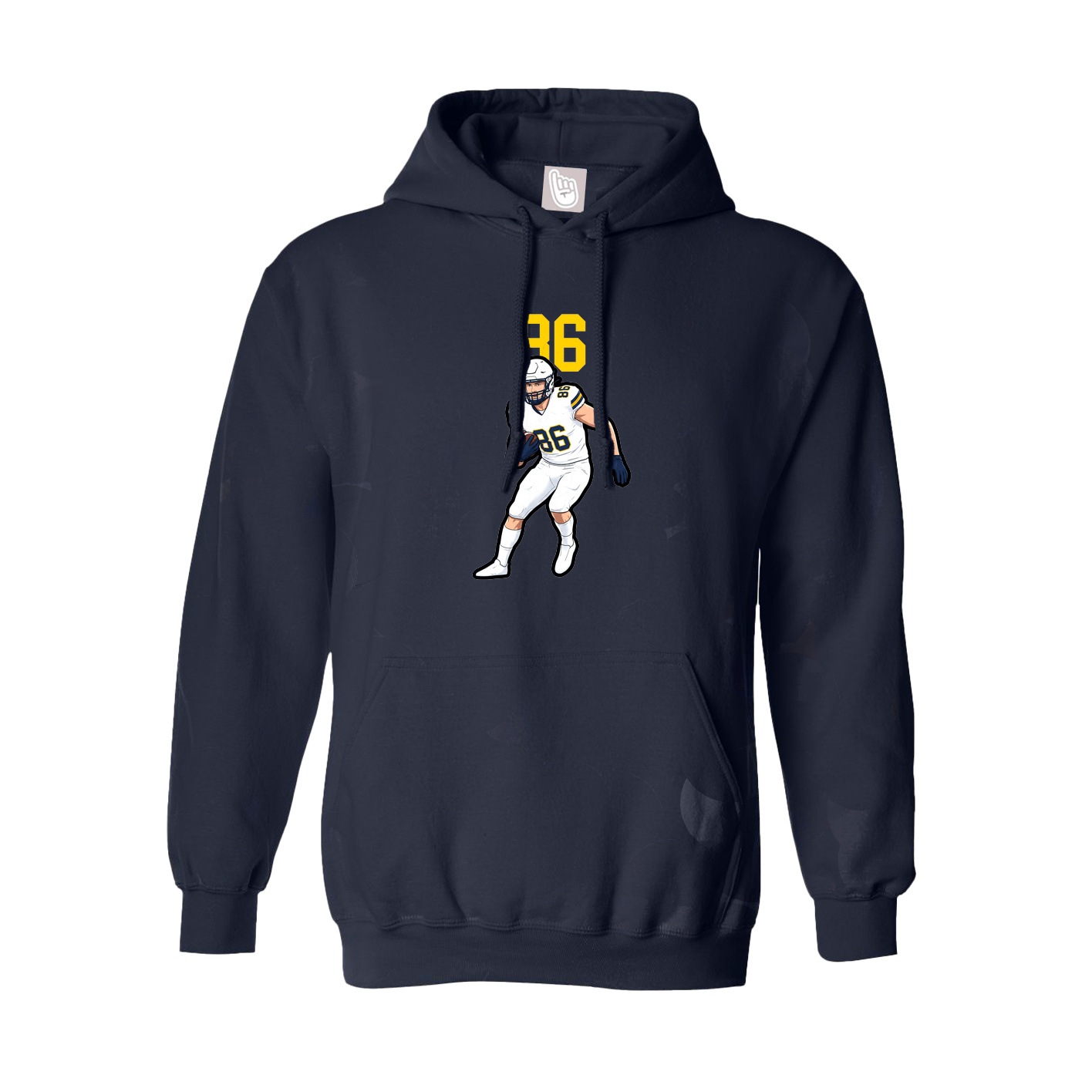 Hoodie — Number Top in Navy