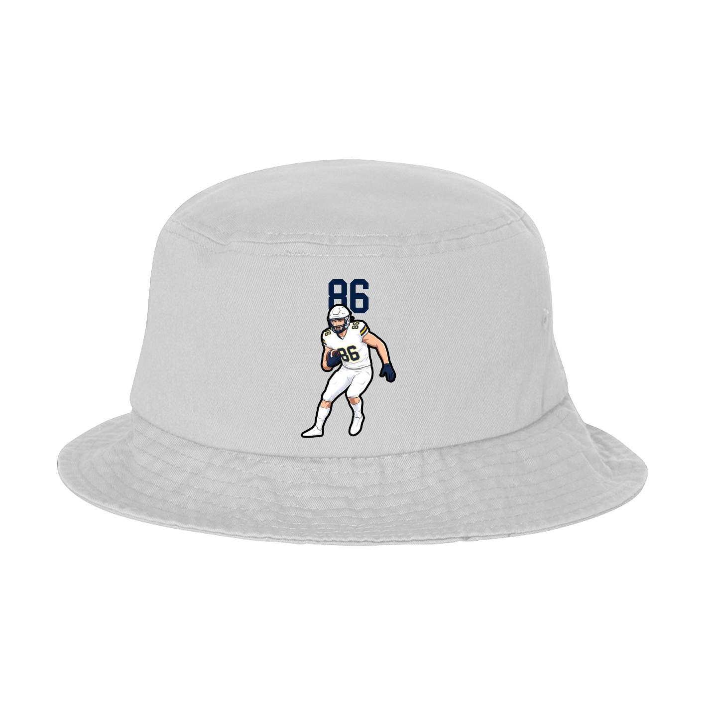 Bucket Cap — Number Top in White