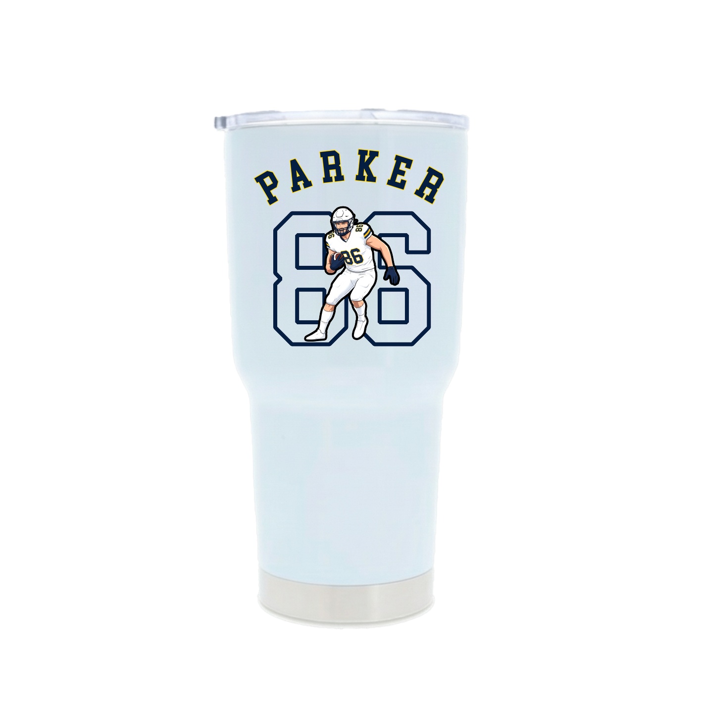 30oz Stainless Steel Tumbler — Shirsey Arch in White