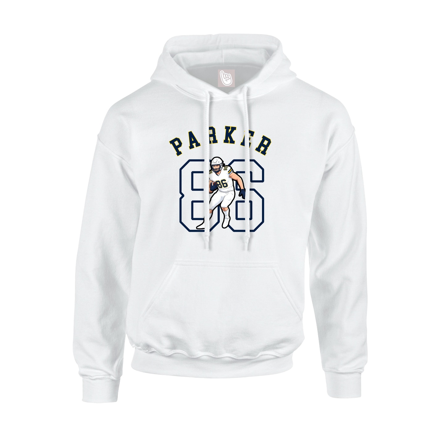Youth Hoodie — Shirsey Arch in White