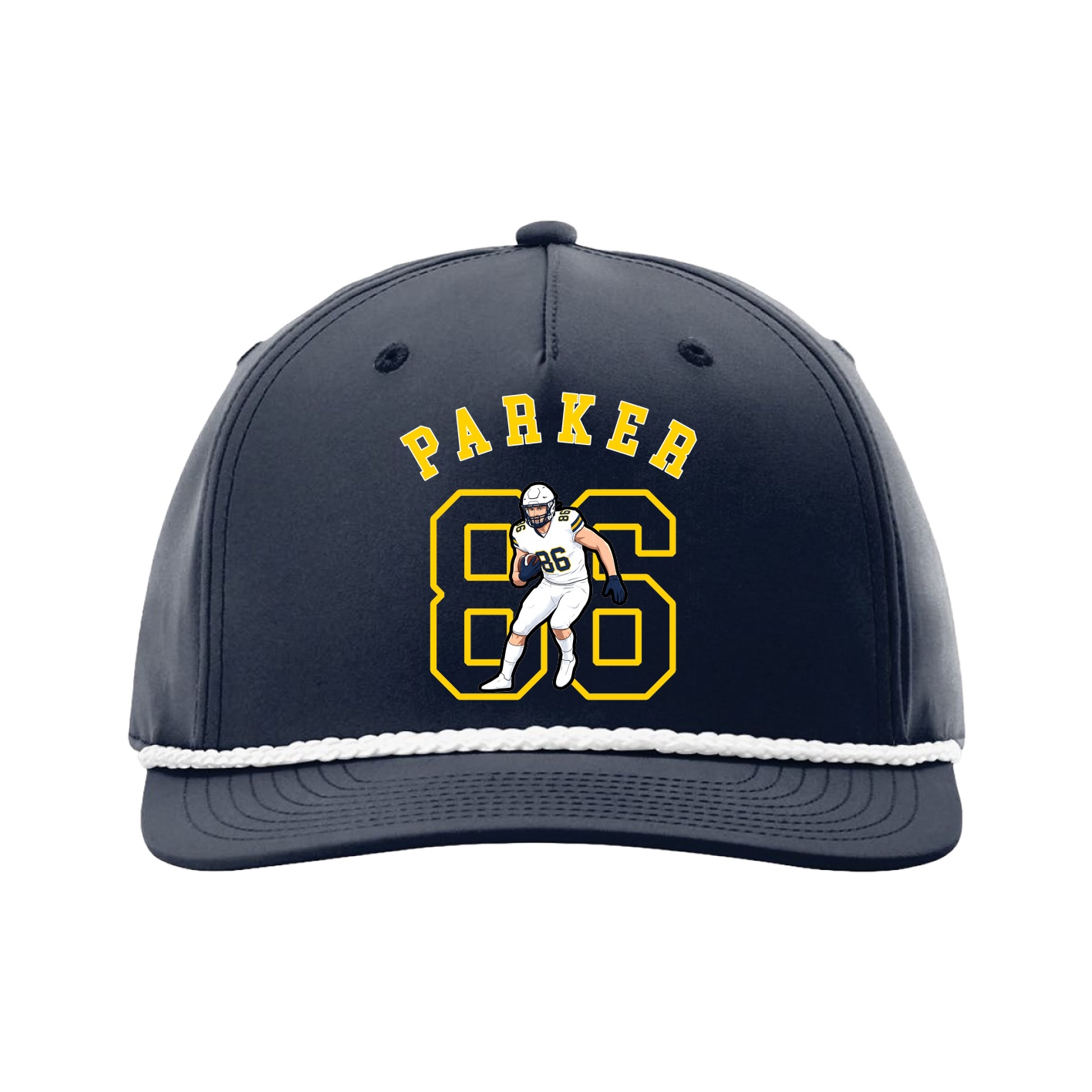 Five-Panel Classic Rope Cap — Shirsey Arch in Navy