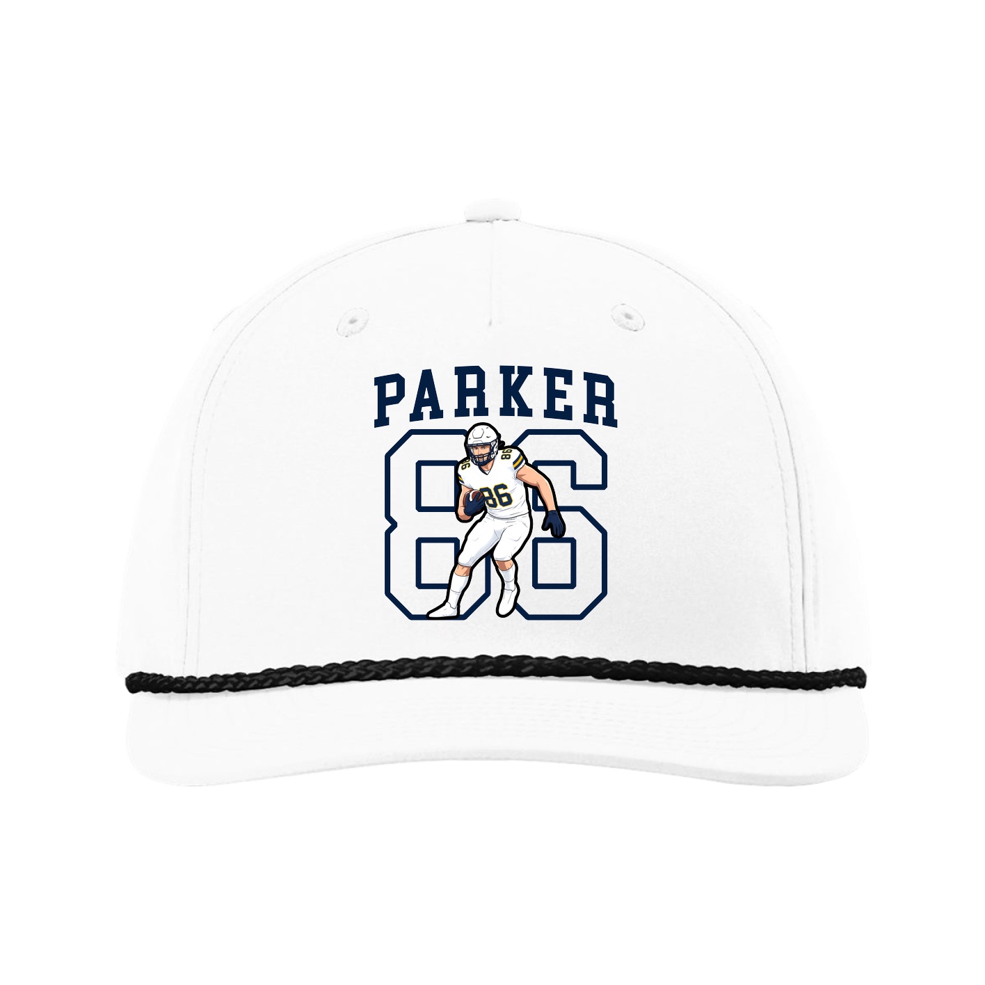 Five-Panel Classic Rope Cap — Shirsey in White