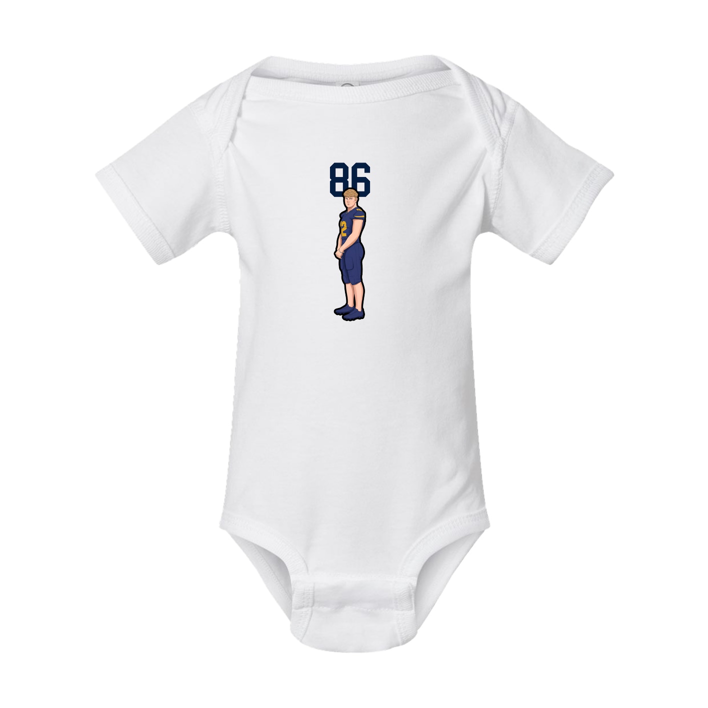 Baby Onesie — Number Top in White