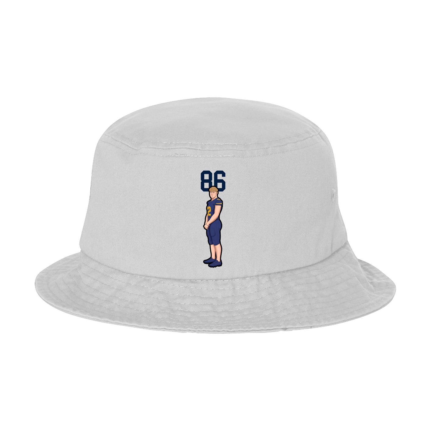Bucket Cap — Number Top in White