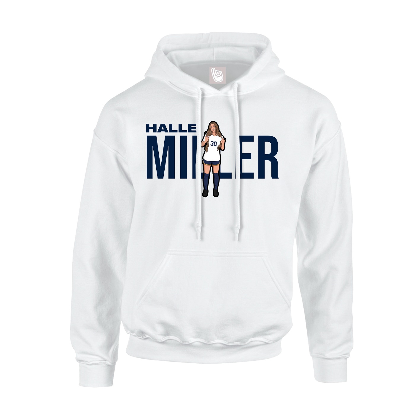 Hoodie — Player Name in White